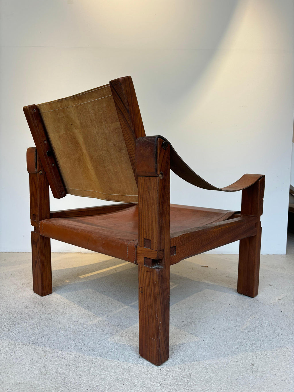 S10 armchair by Pierre Chapo with great patina