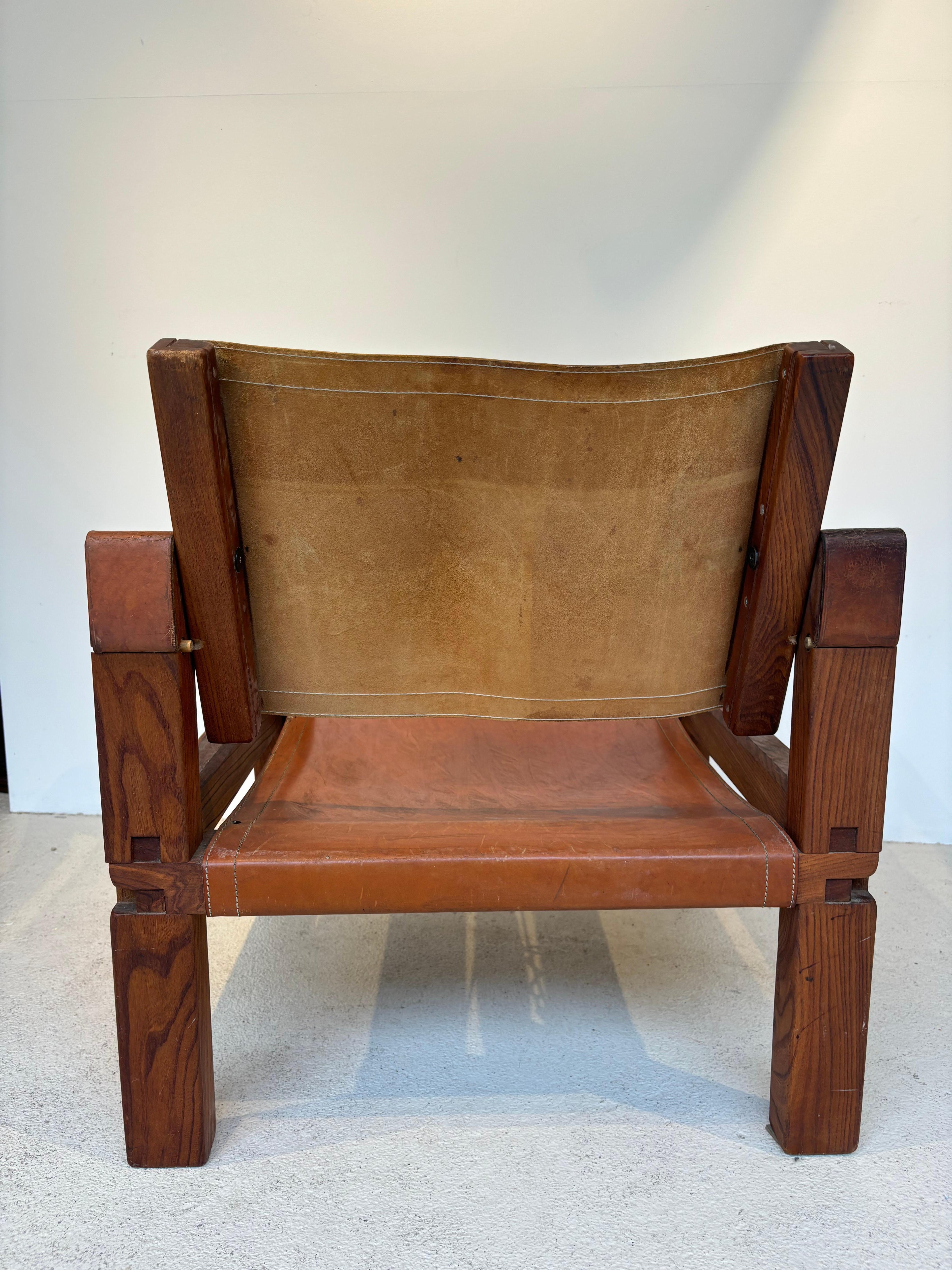 S10 armchair by Pierre Chapo with great patina