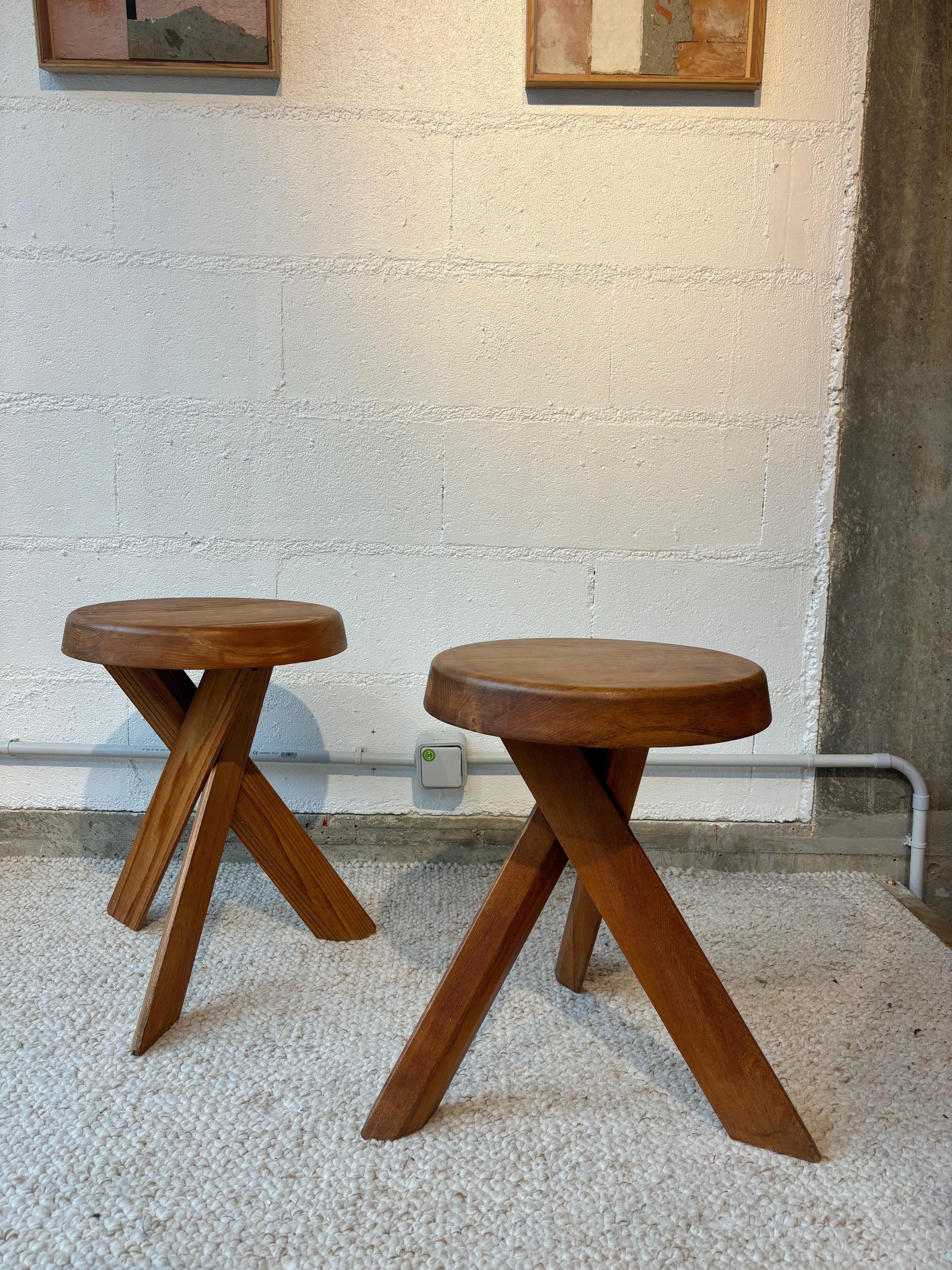S31 Or Sfax stools by Pierre Chapo