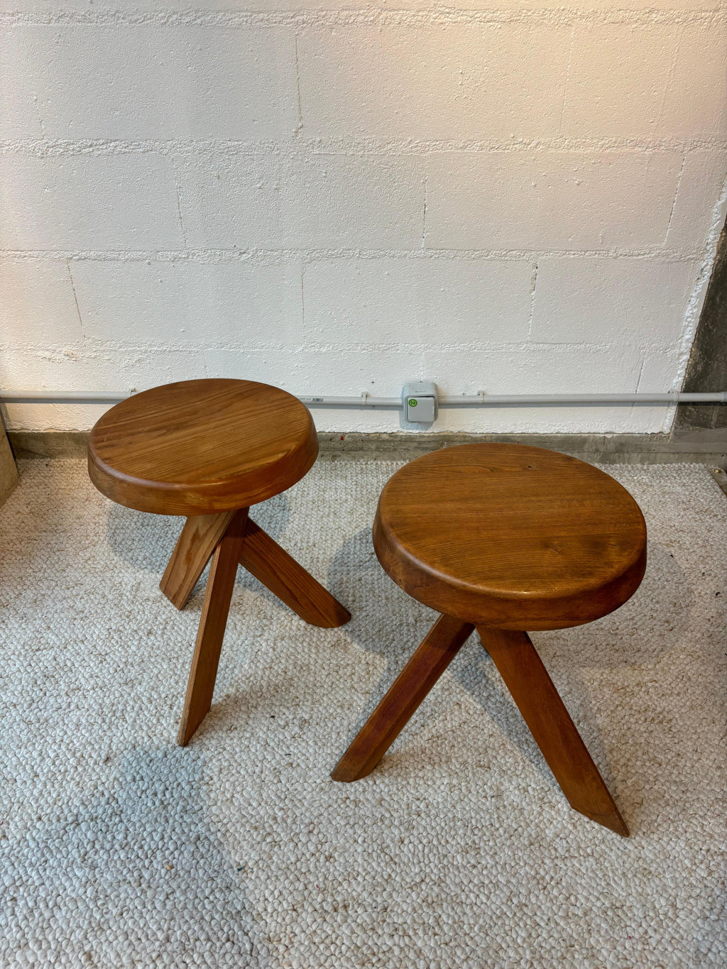 S31 Or Sfax stools by Pierre Chapo