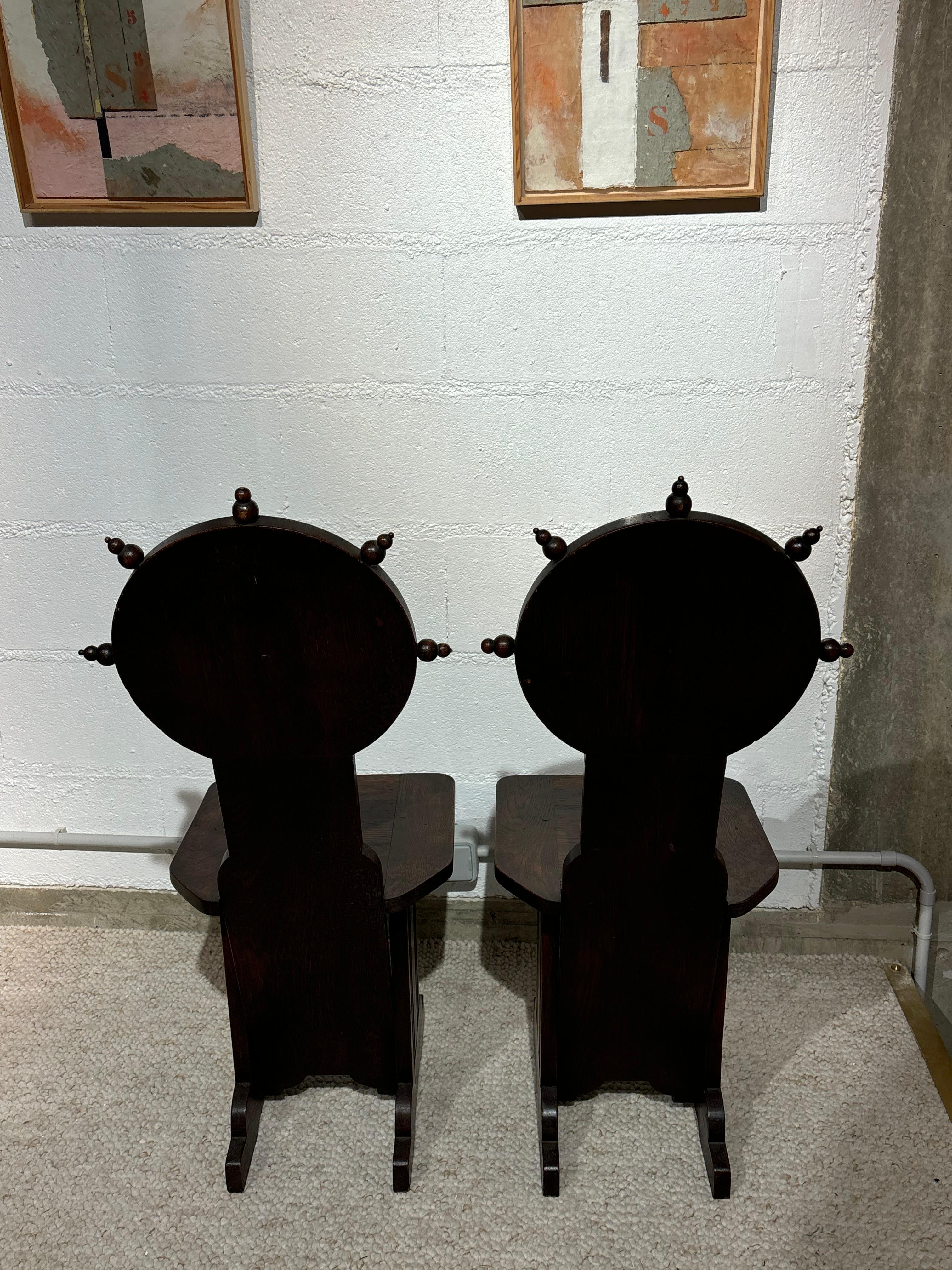 Pair of chairs by Charles Dudouyt