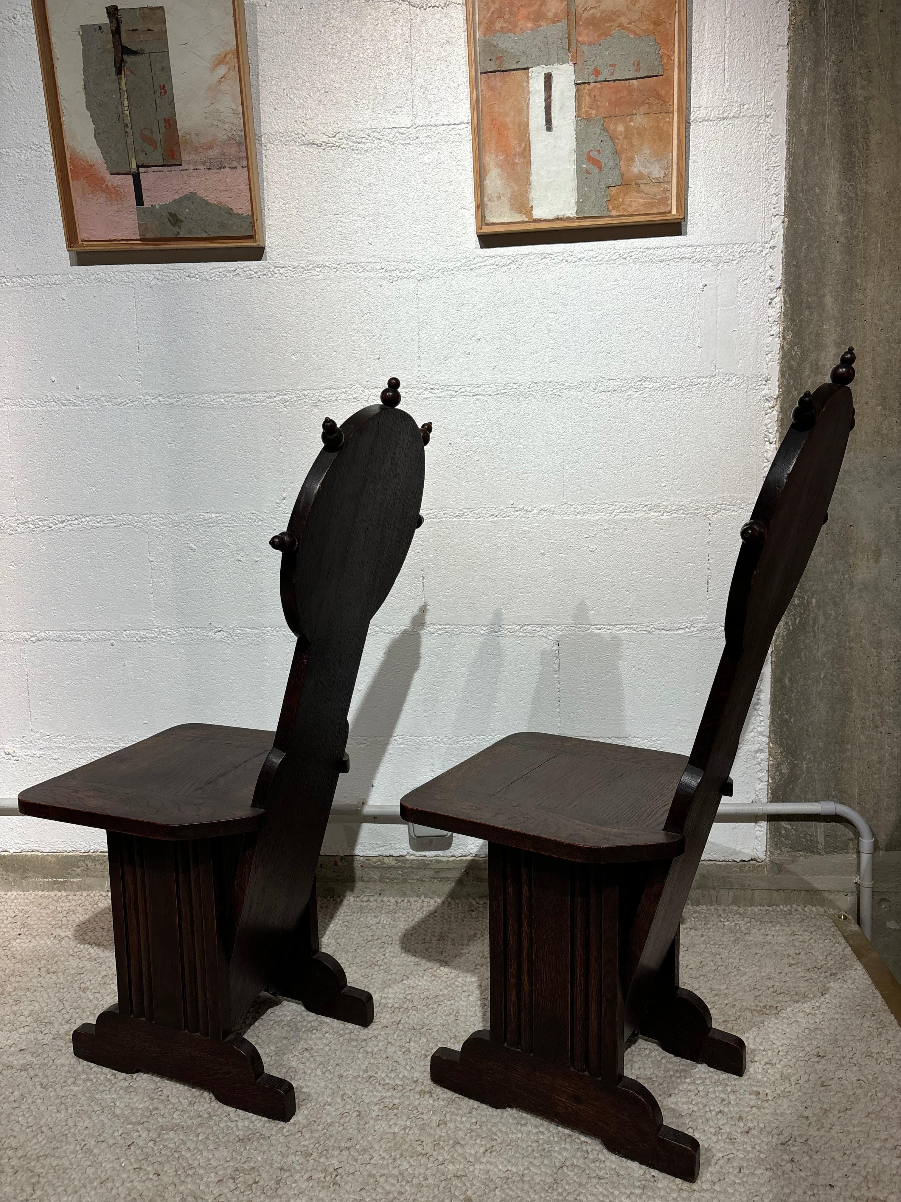 Pair of chairs by Charles Dudouyt