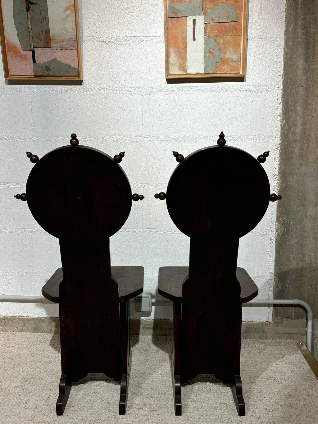 Pair of chairs by Charles Dudouyt