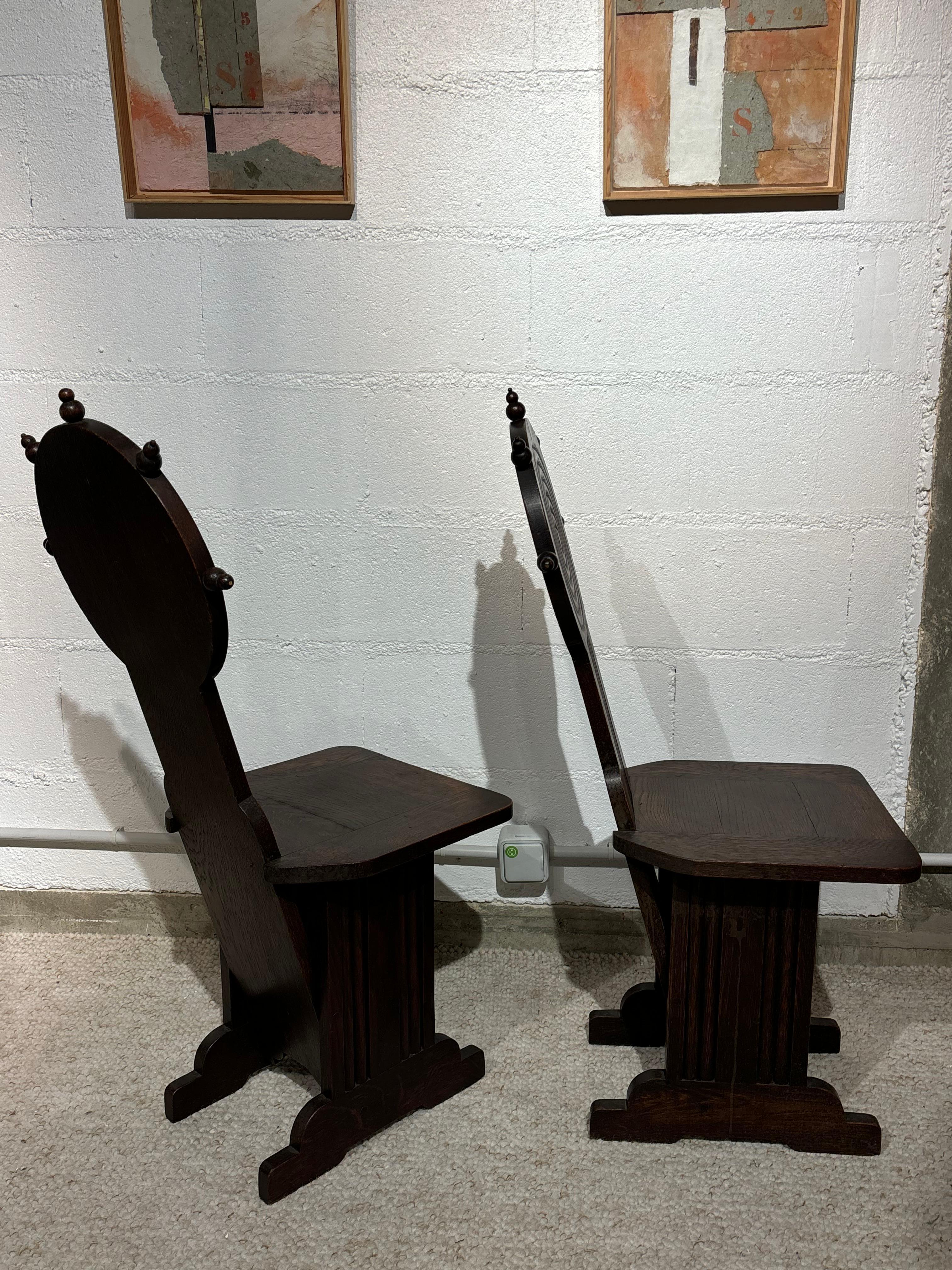 Pair of chairs by Charles Dudouyt