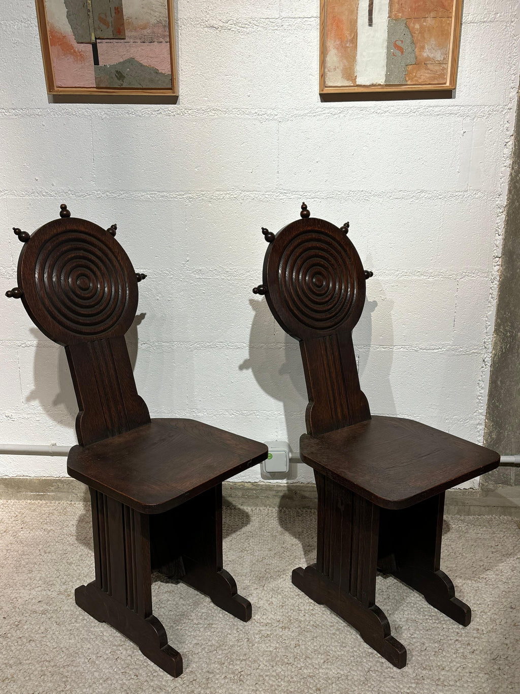 Pair of chairs by Charles Dudouyt