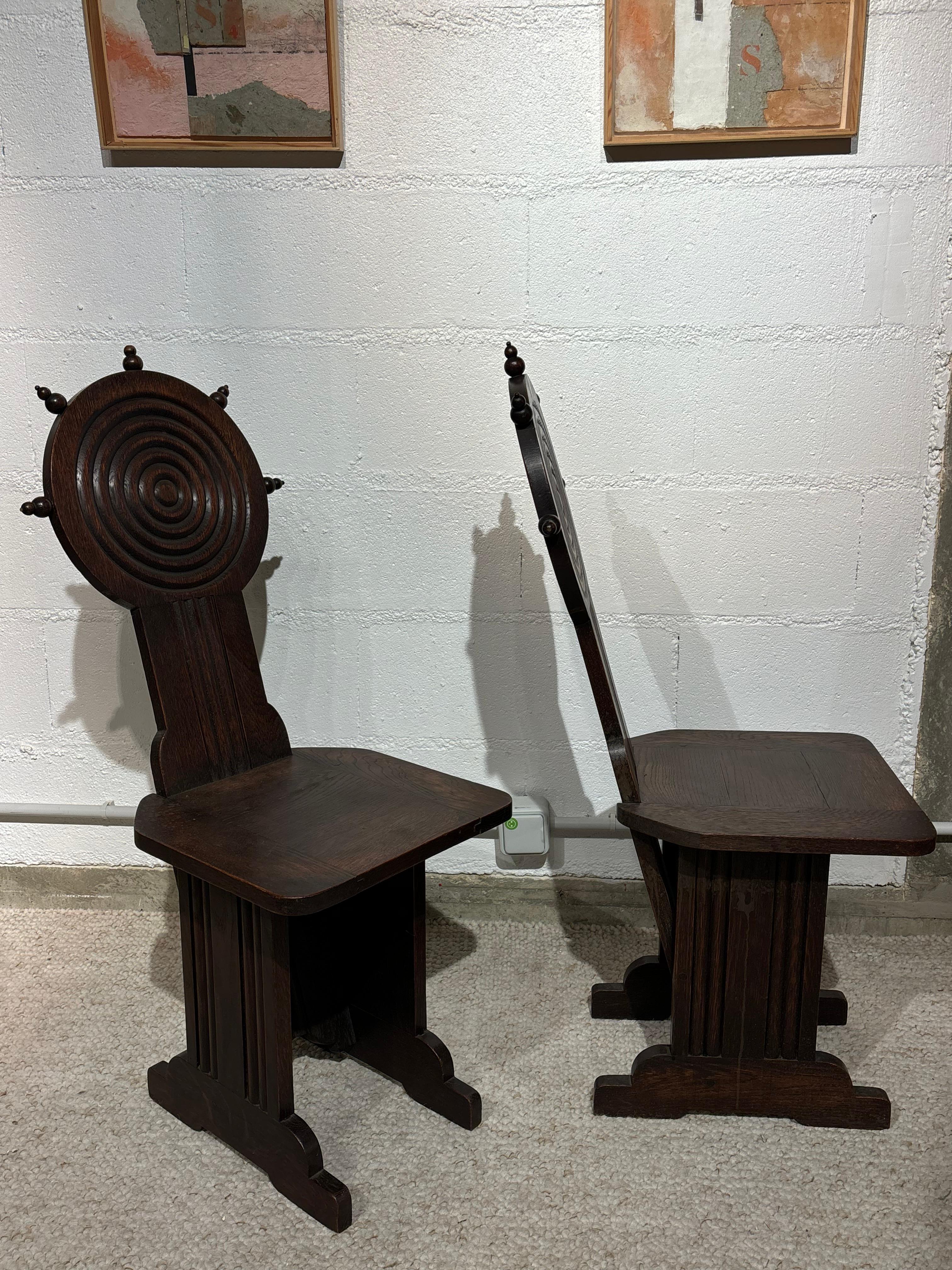 Pair of chairs by Charles Dudouyt