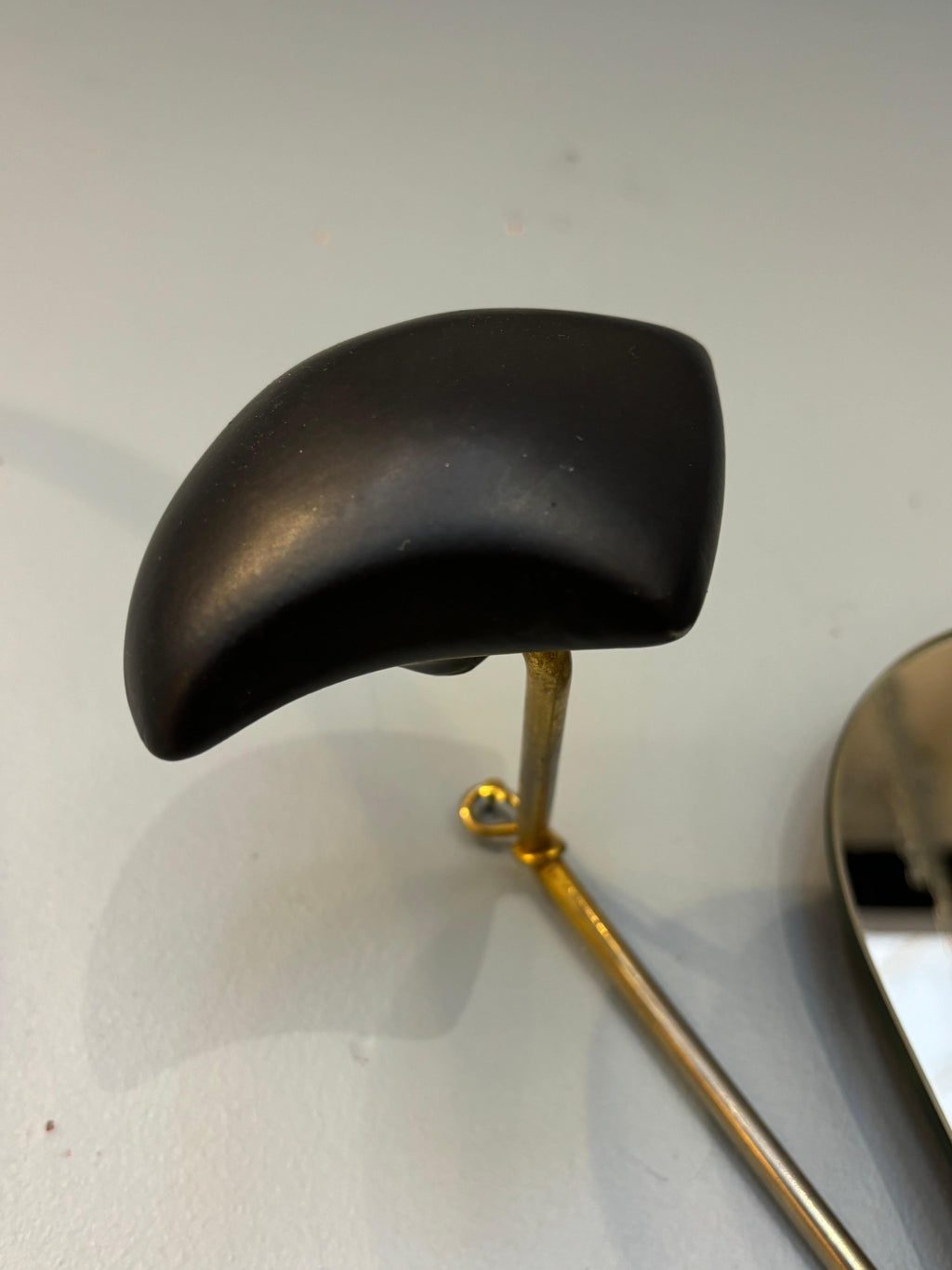 Georges Jouve Black Ceramic Wall Mirror, Designed for Marcel Asselbur