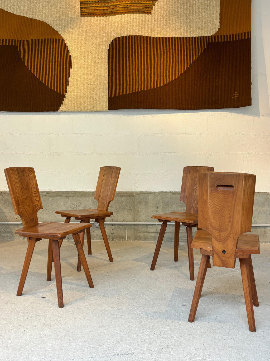 Set of four chairs S28A by Pierre Chapo
