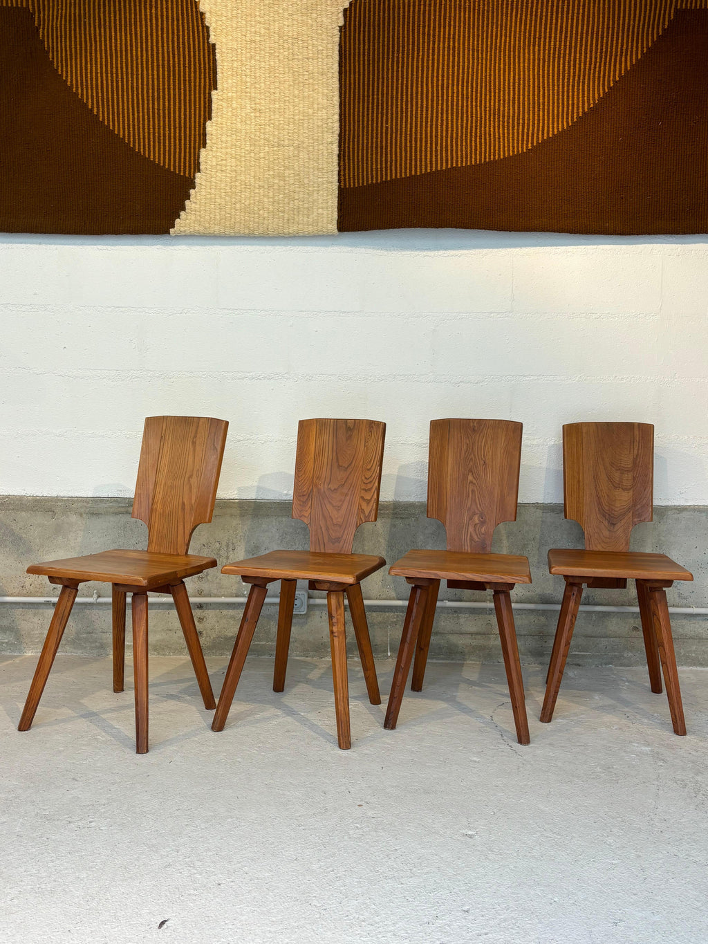 Set of four chairs S28A by Pierre Chapo