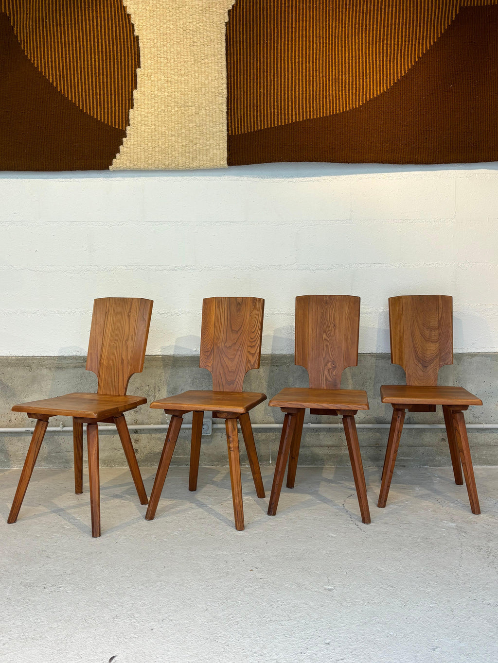 Set of four chairs S28A by Pierre Chapo