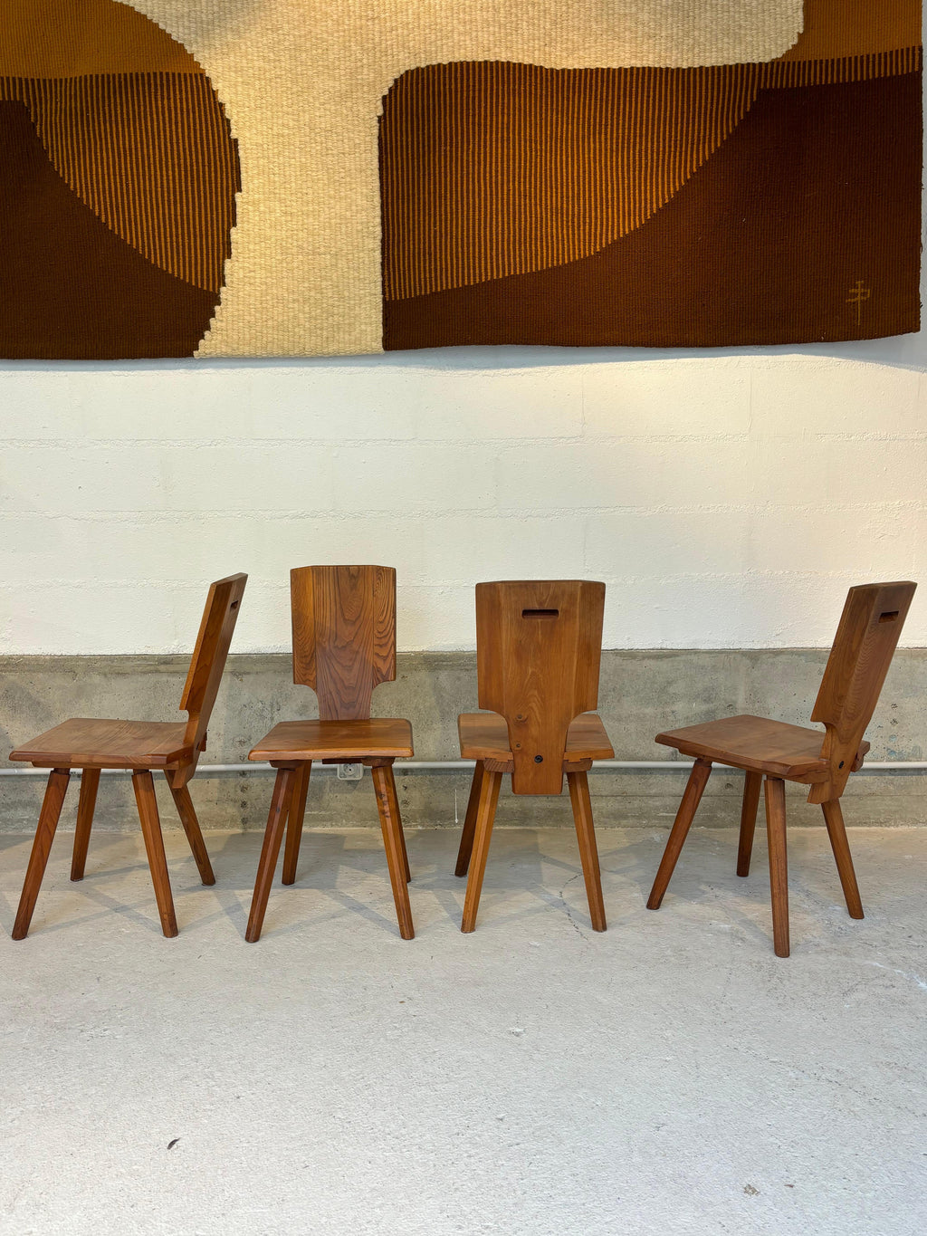 Set of four chairs S28A by Pierre Chapo