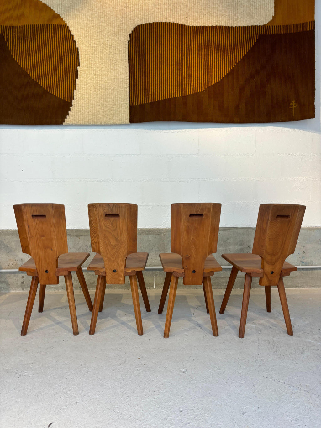 Set of four chairs S28A by Pierre Chapo