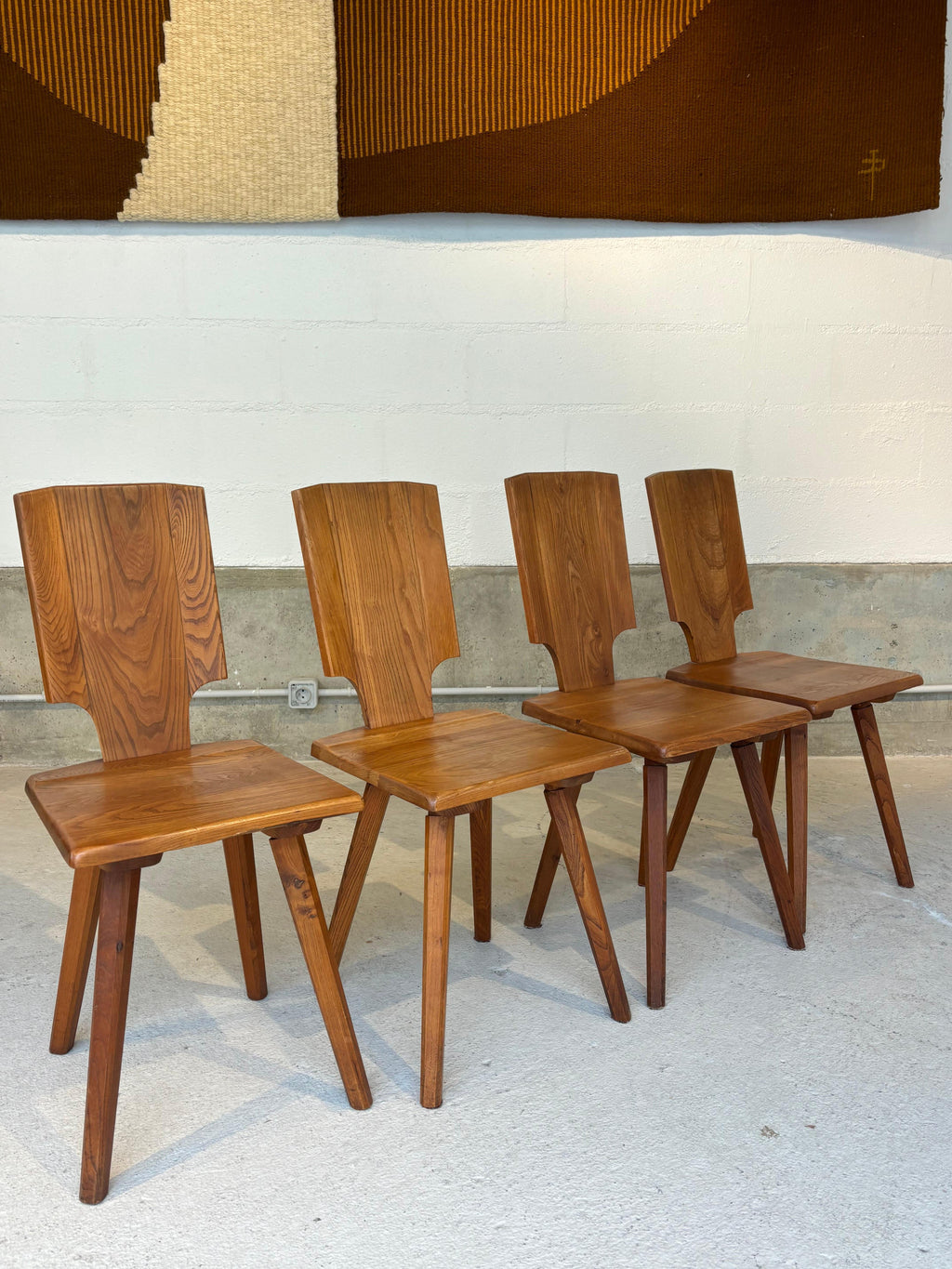 Set of four chairs S28A by Pierre Chapo