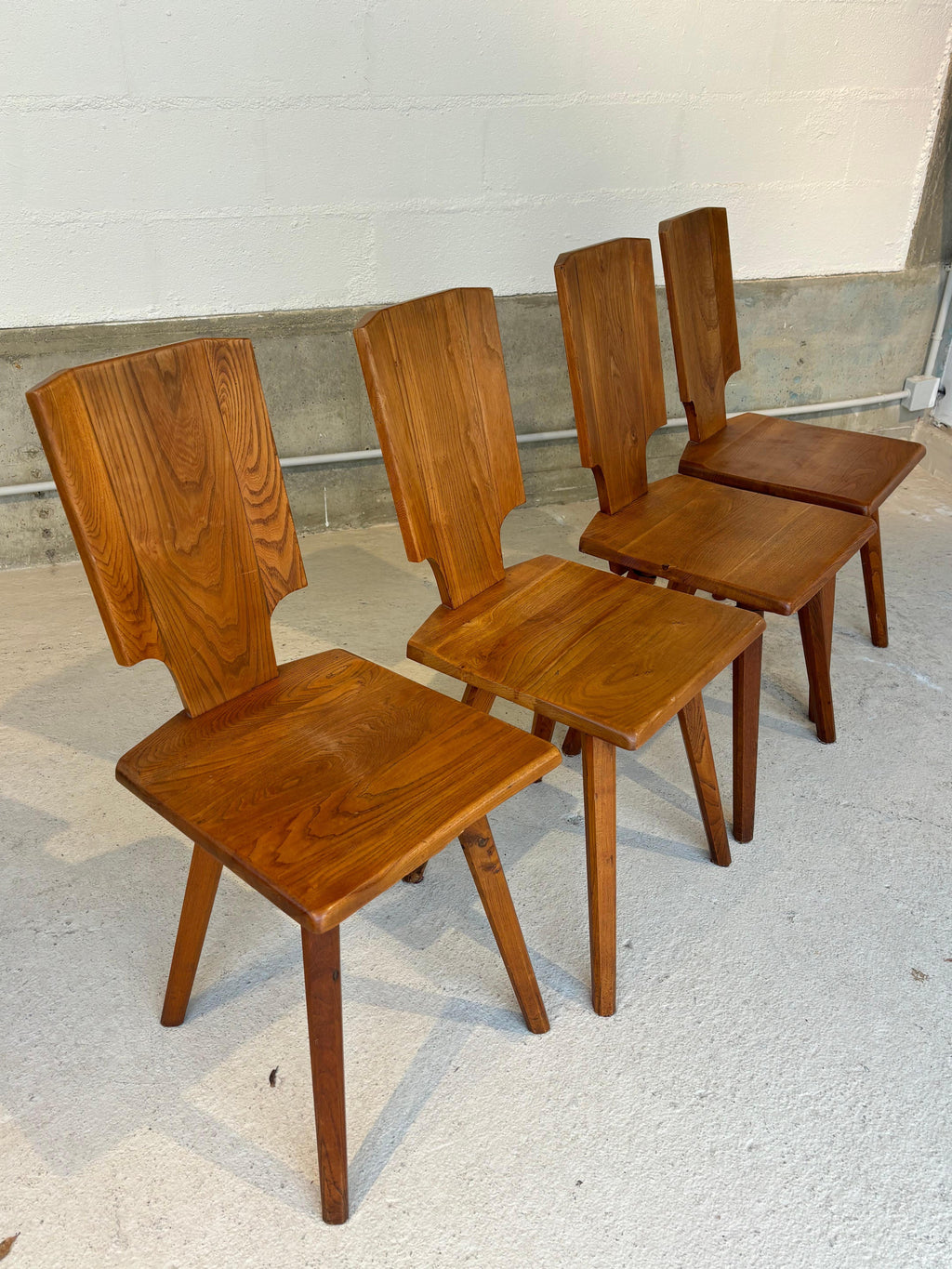 Set of four chairs S28A by Pierre Chapo