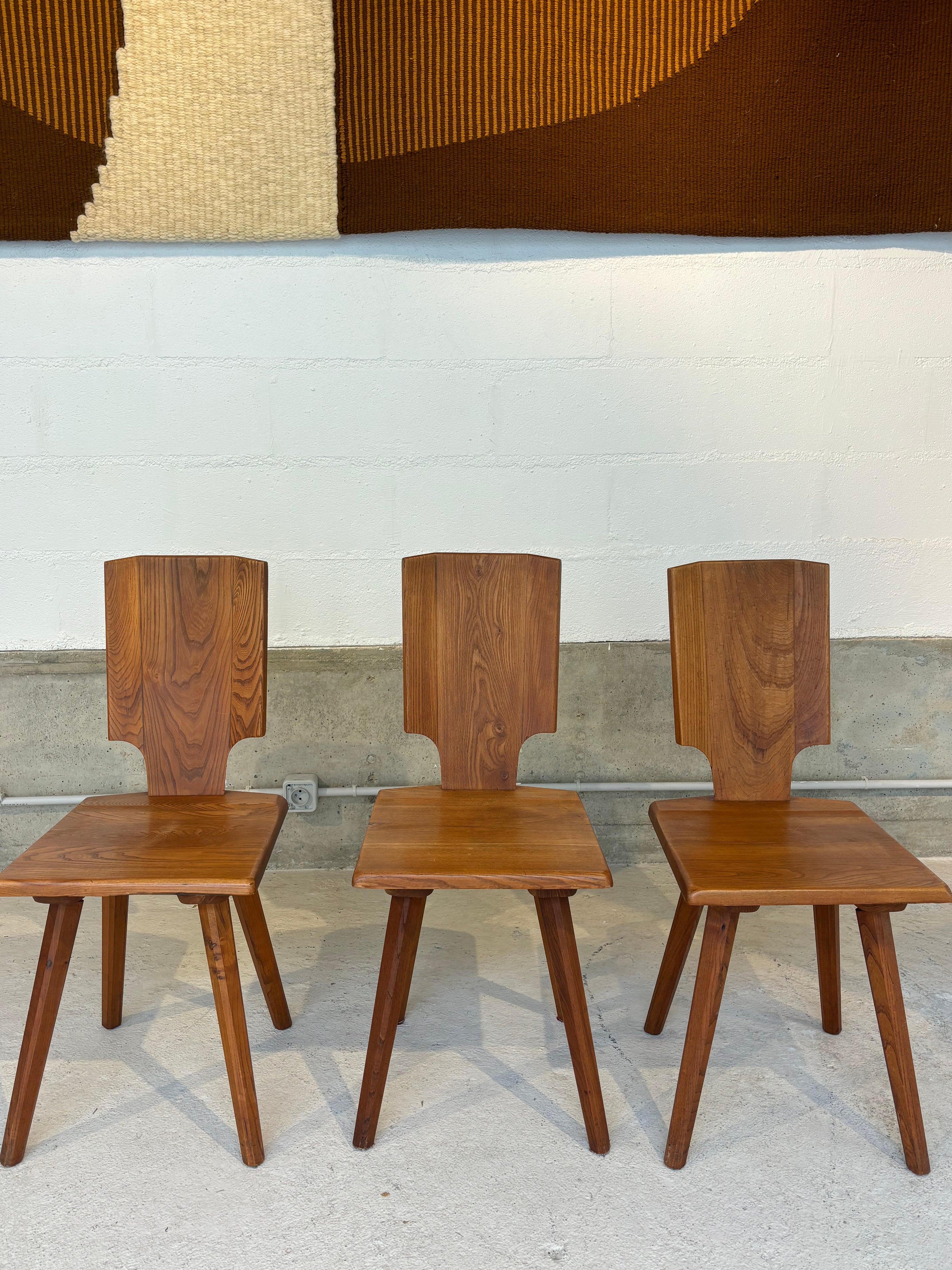 Set of four chairs S28A by Pierre Chapo