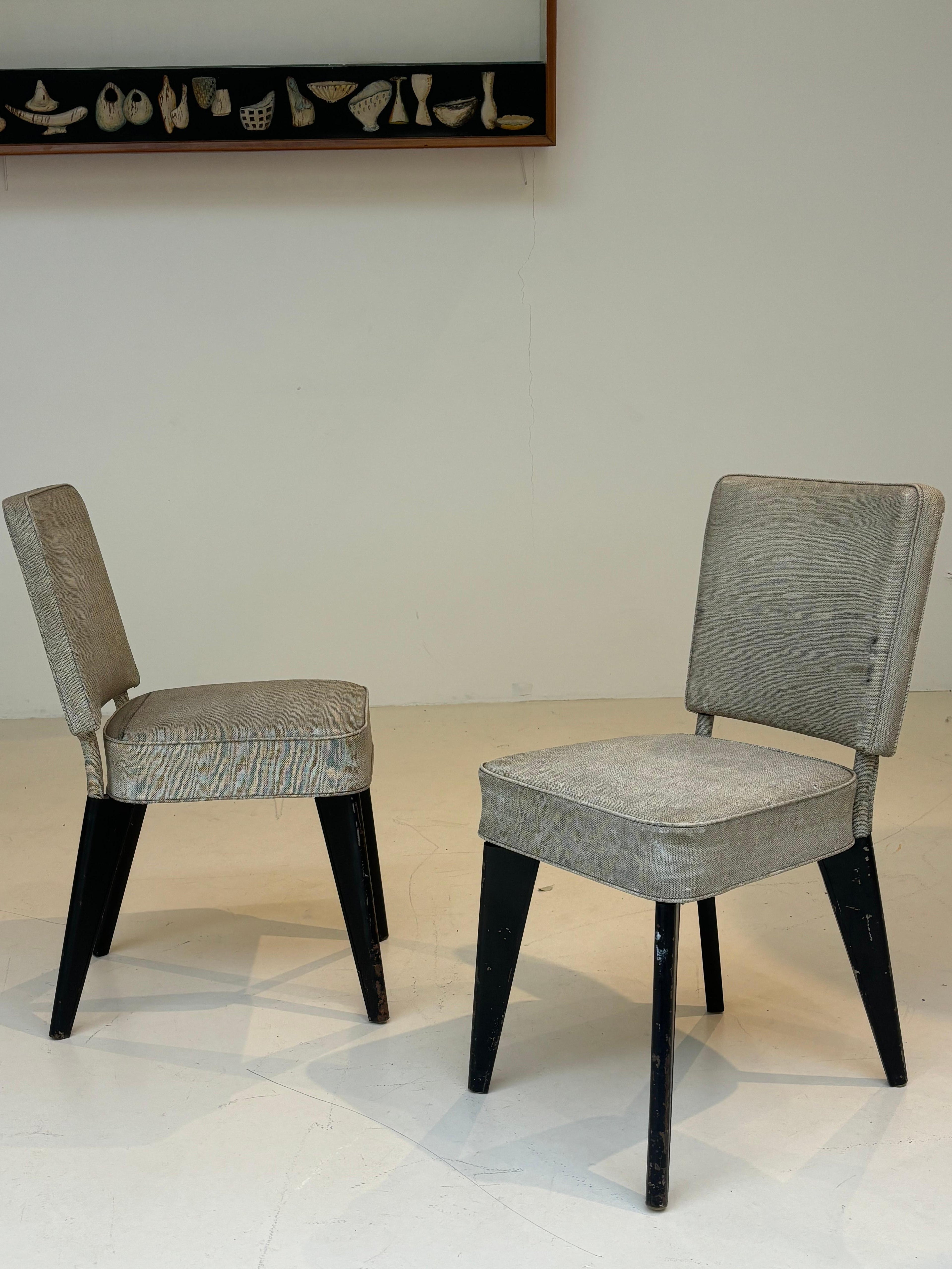 Pair of Chairs by Andre Domin & Marcel Genevriere, Aluminum, 1955