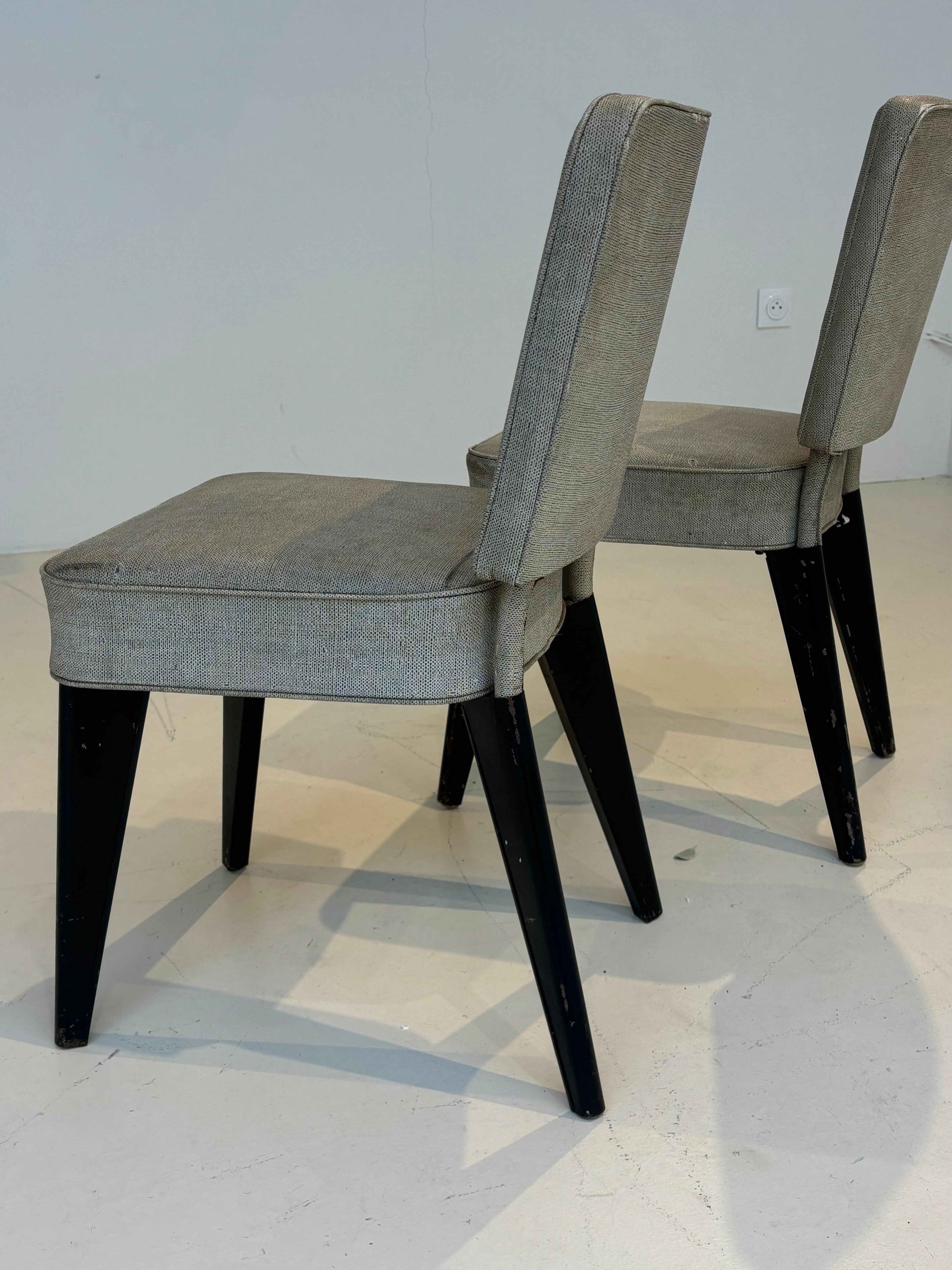 Pair of Chairs by Andre Domin & Marcel Genevriere, Aluminum, 1955
