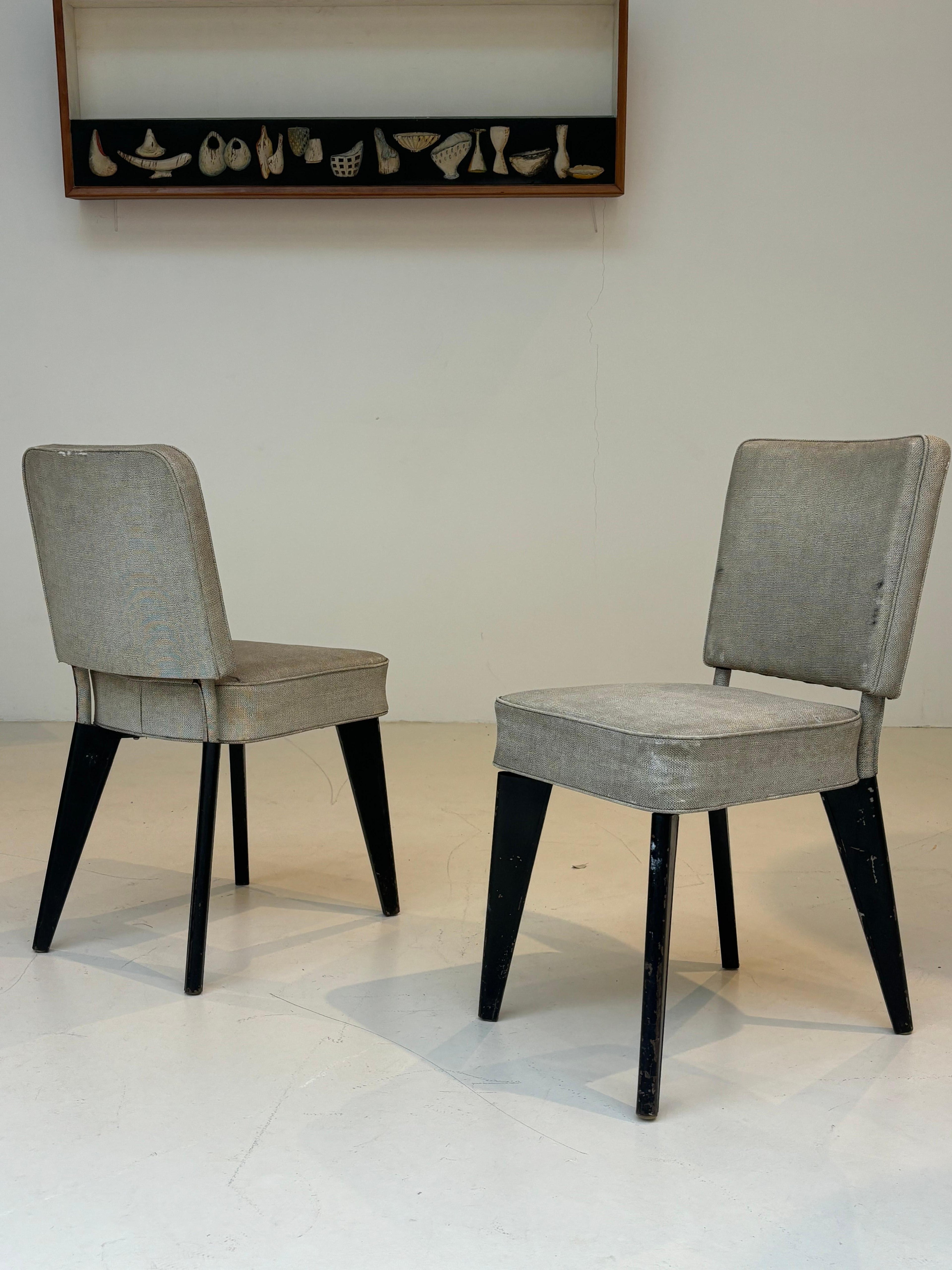 Pair of Chairs by Andre Domin & Marcel Genevriere, Aluminum, 1955