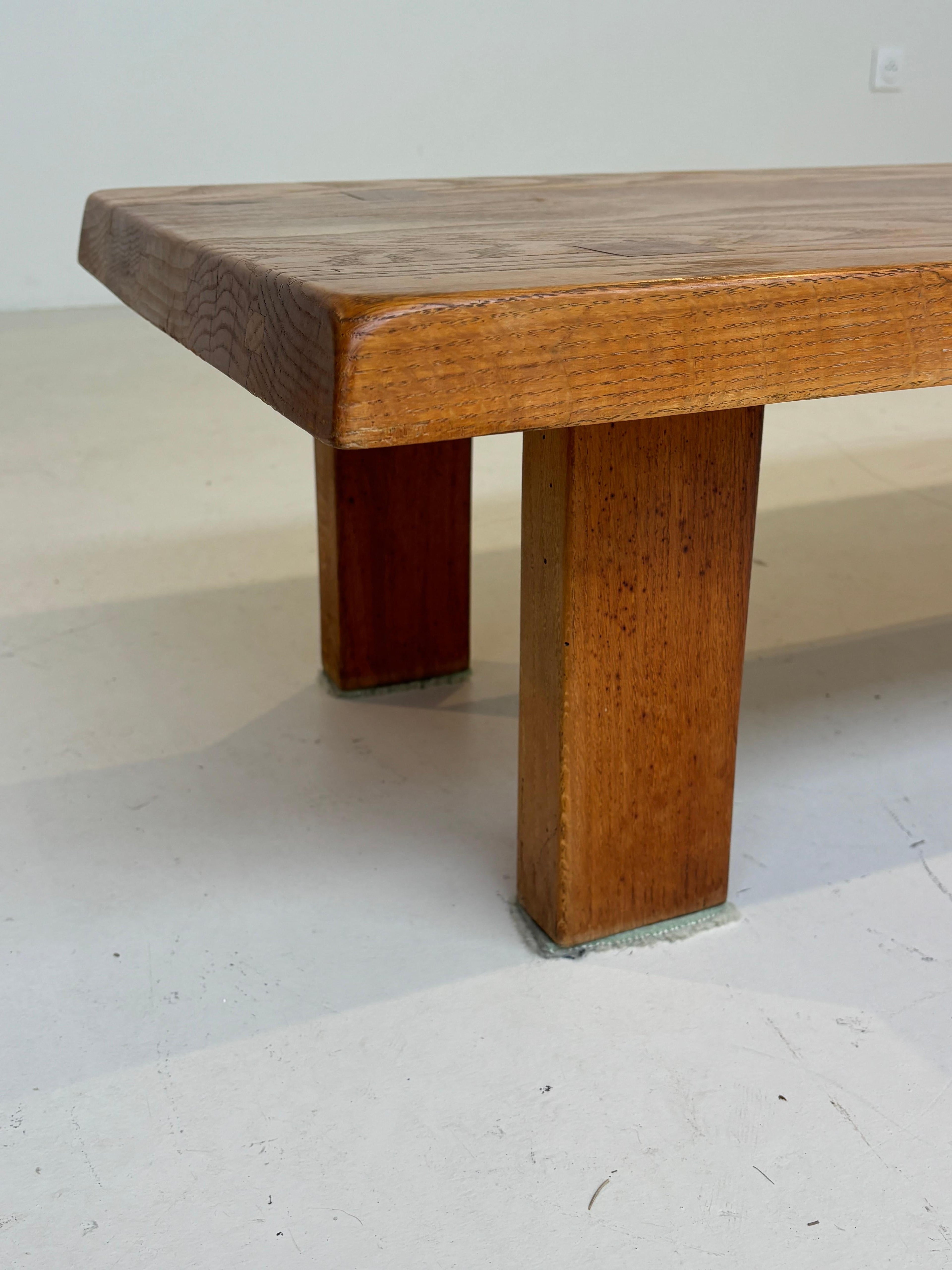 Coffee table : « T08 » by Pierre Chapo circa 1970