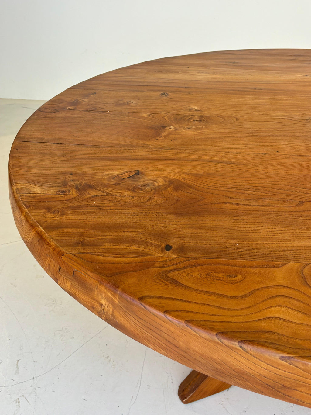 Rare dining table T21E or SFAX by Pierre Chapo 160 cm Diameter