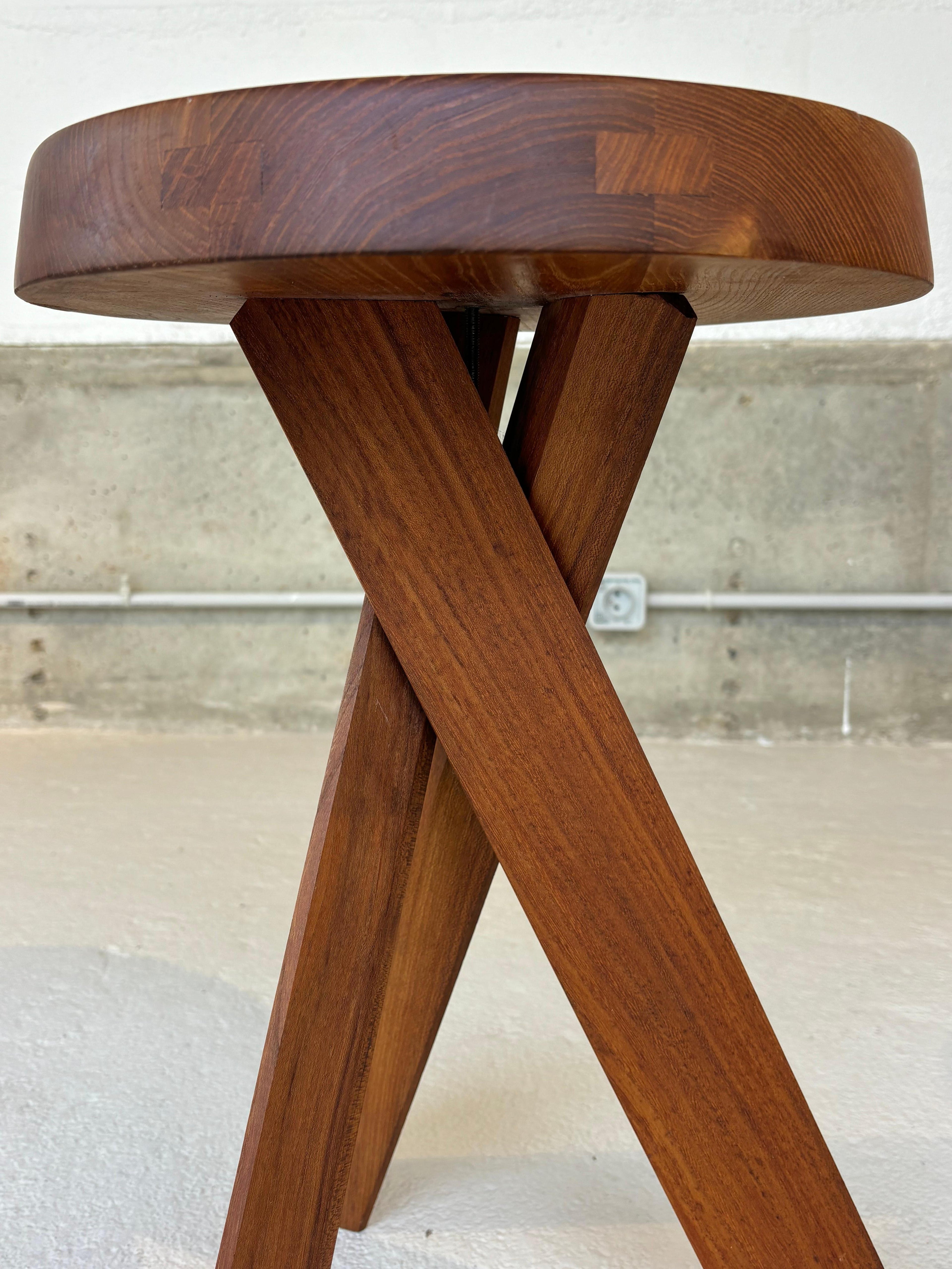 Rare variant of the S31 stool by Pierre Chapo, special order