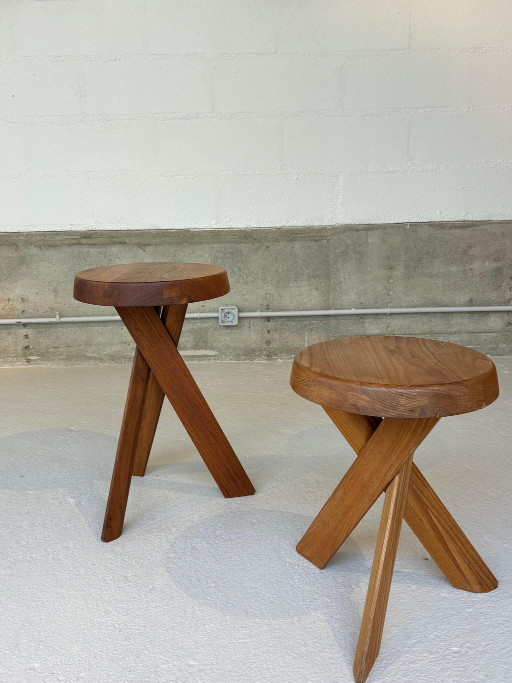 Rare variant of the S31 stool by Pierre Chapo, special order