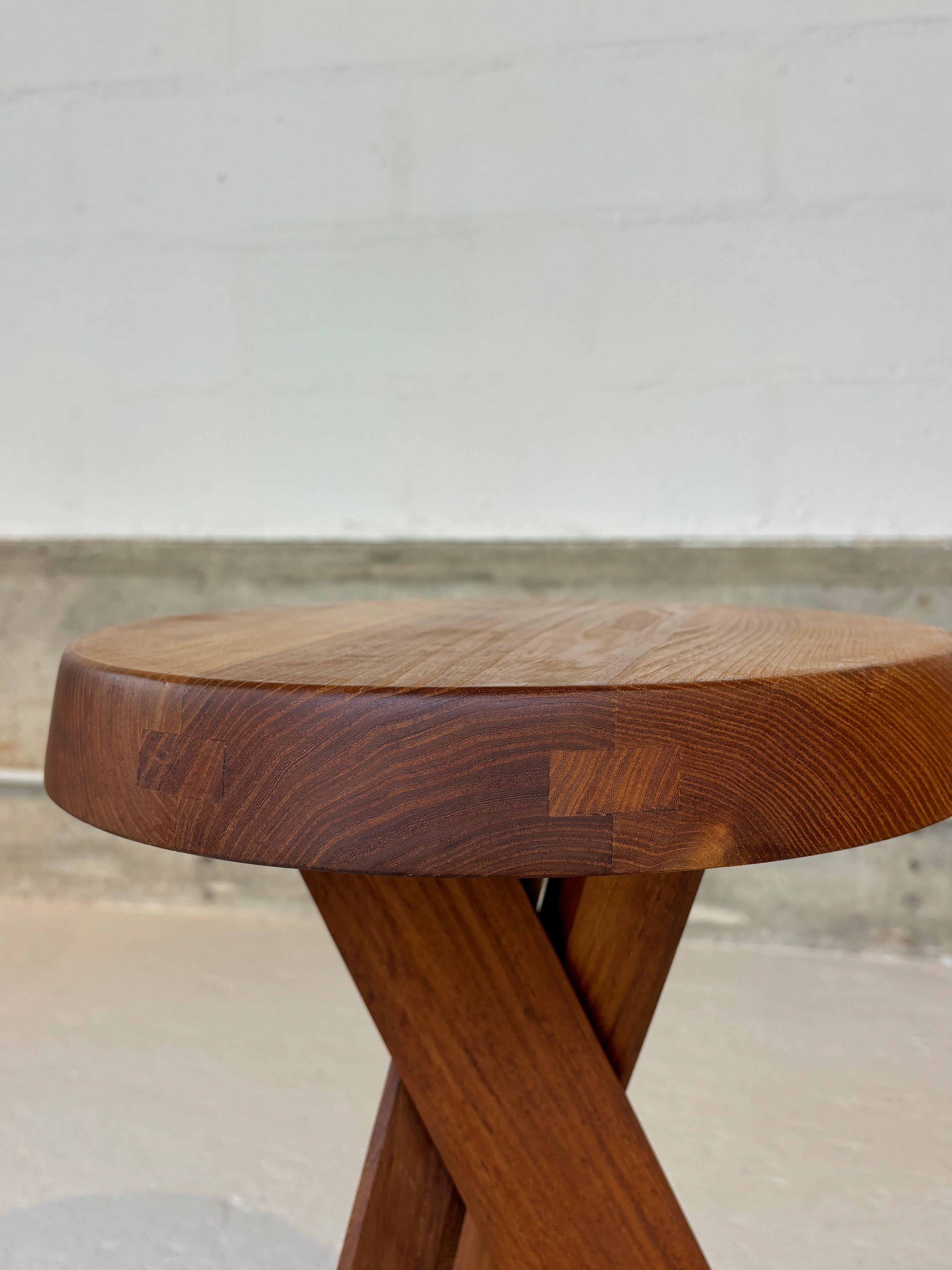 Rare variant of the S31 stool by Pierre Chapo, special order