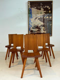 Rare set of 6 chairs by Claude De Moyen