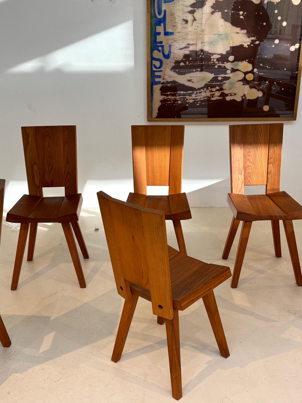 Rare set of 6 chairs by Claude De Moyen