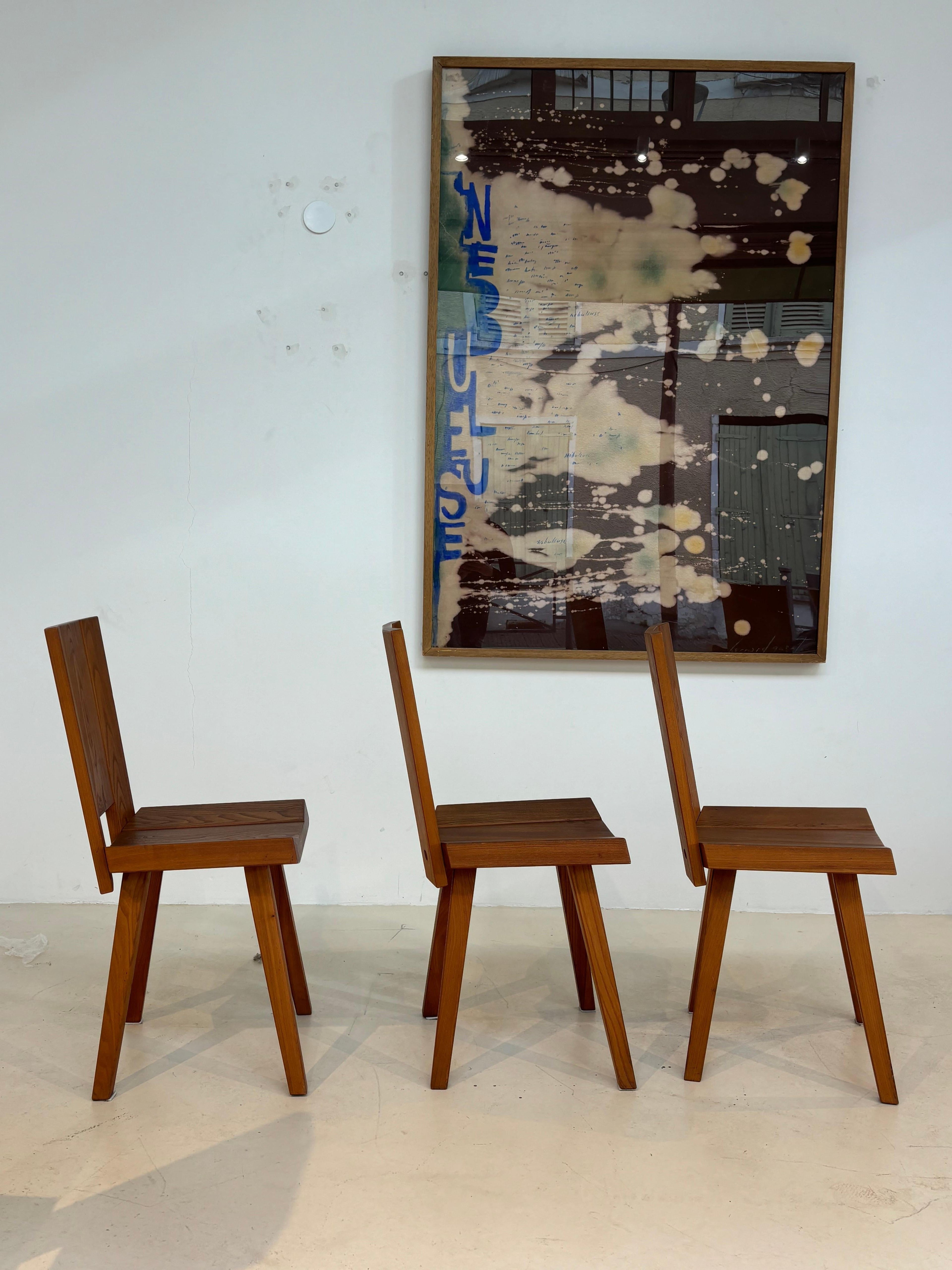 Rare set of 6 chairs by Claude De Moyen