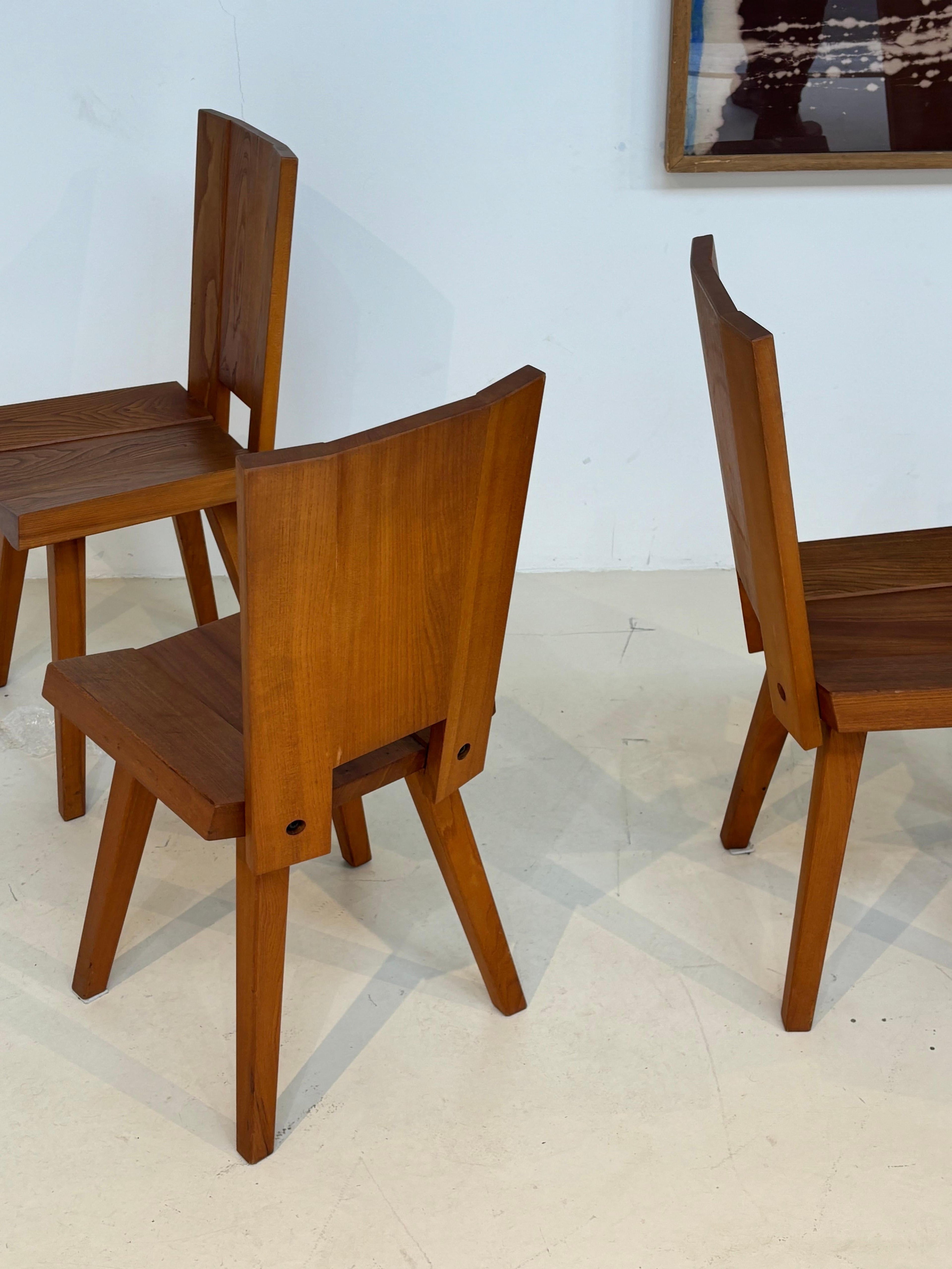 Rare set of 6 chairs by Claude De Moyen