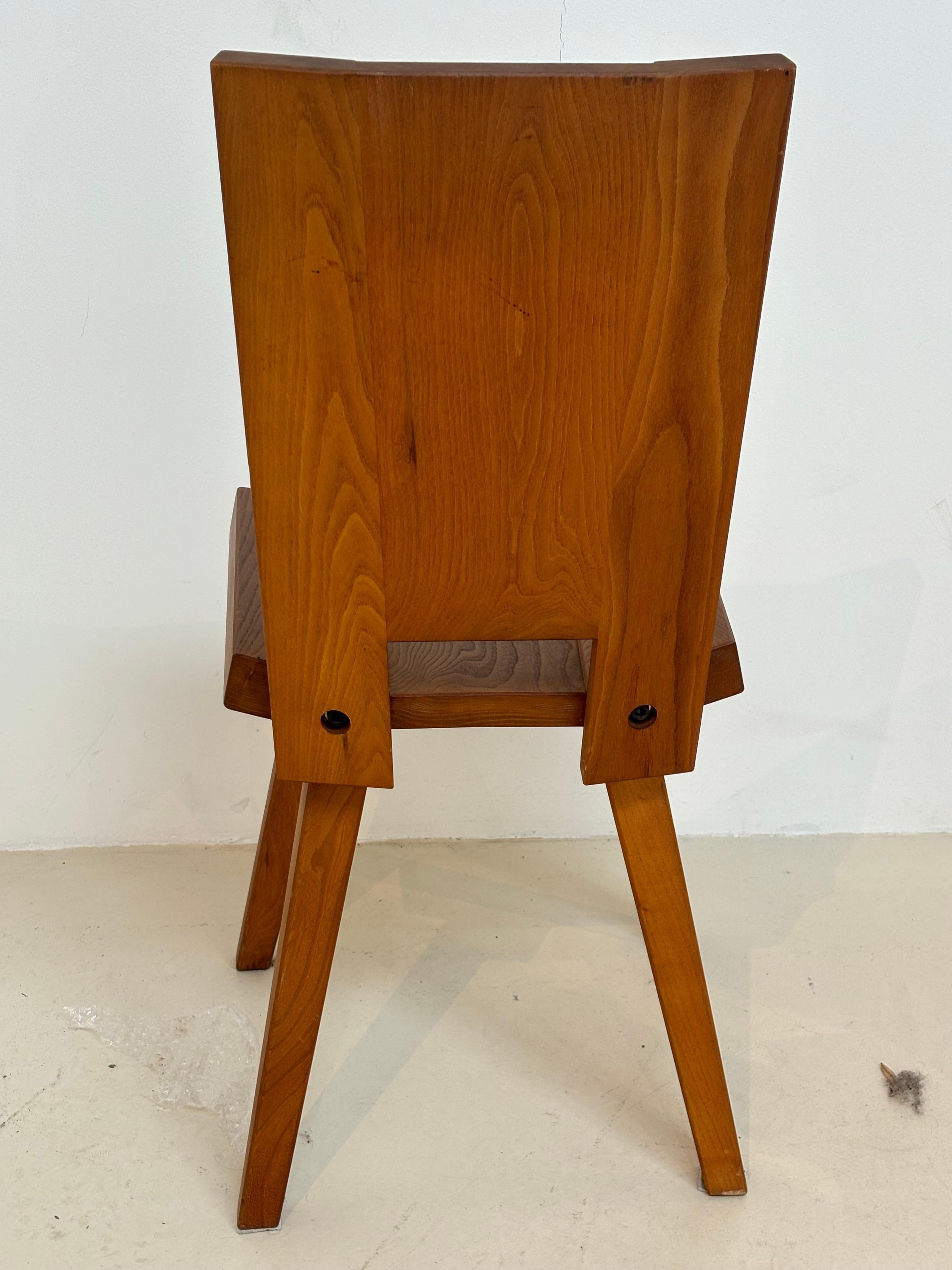 Rare set of 6 chairs by Claude De Moyen