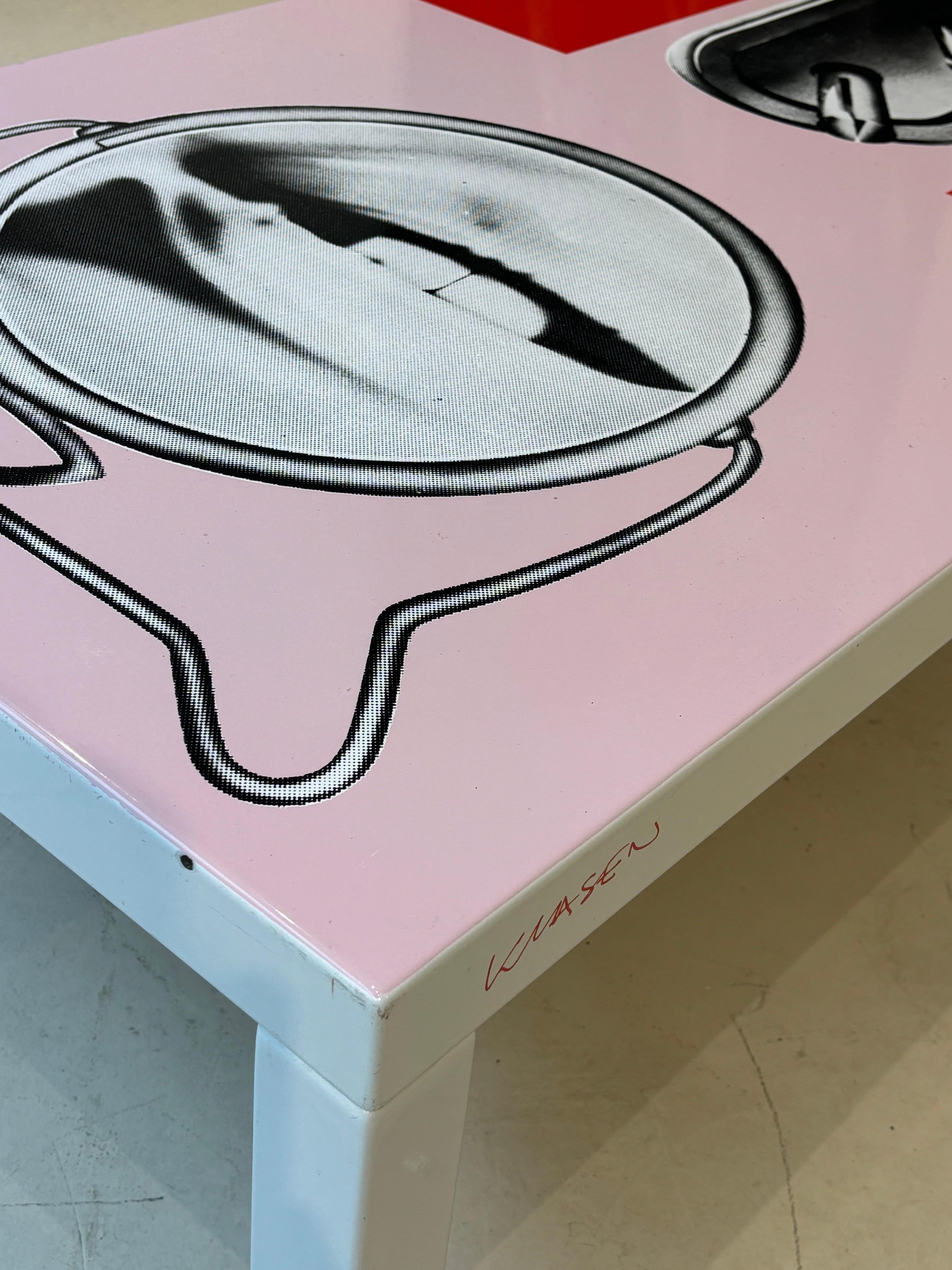 Peter Klasen coffee table for Atelier A edition