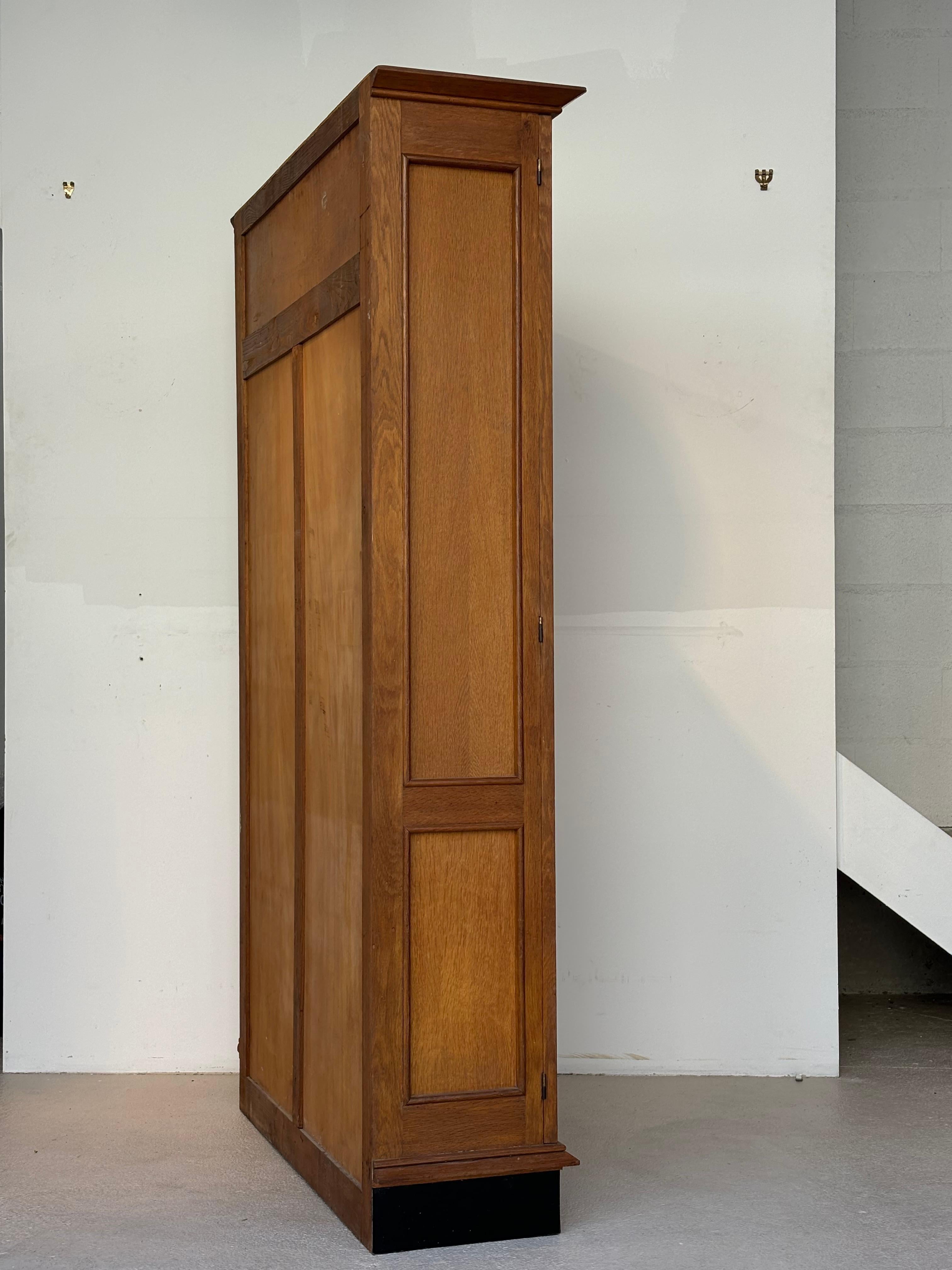 Jacques Adnet wardrobes in oak and formica circa 1950