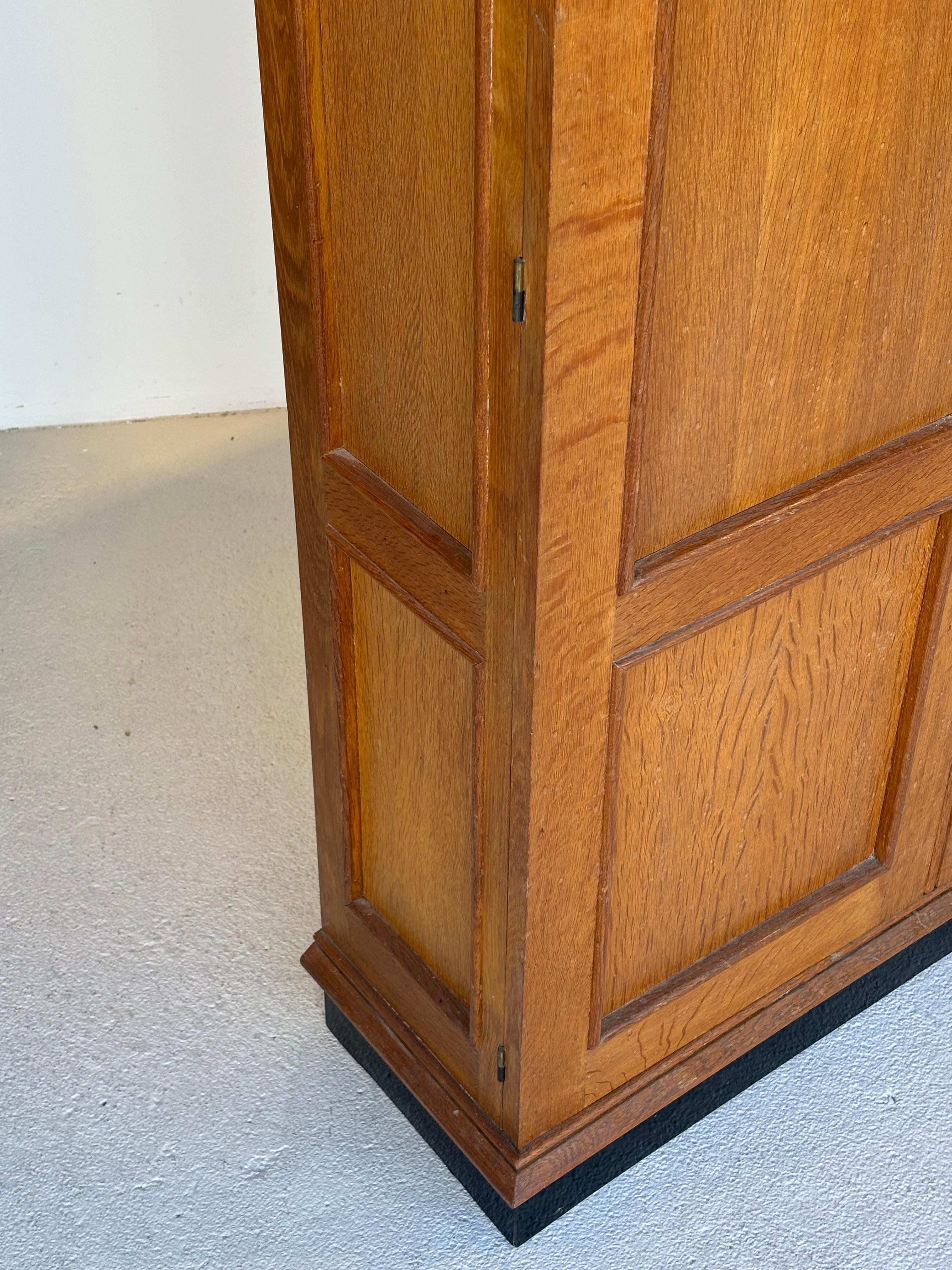 Jacques Adnet wardrobes in oak and formica circa 1950