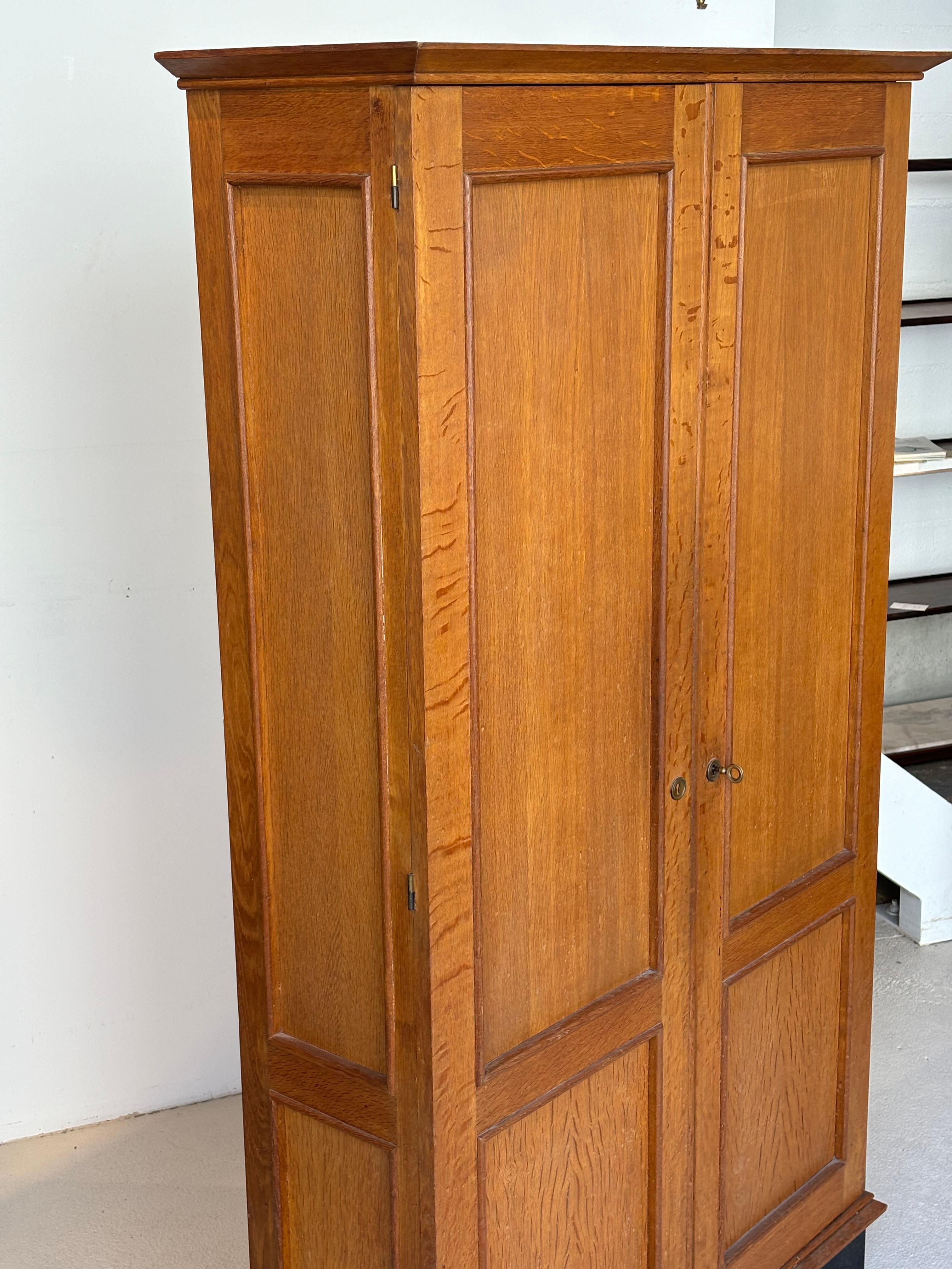 Jacques Adnet wardrobes in oak and formica circa 1950