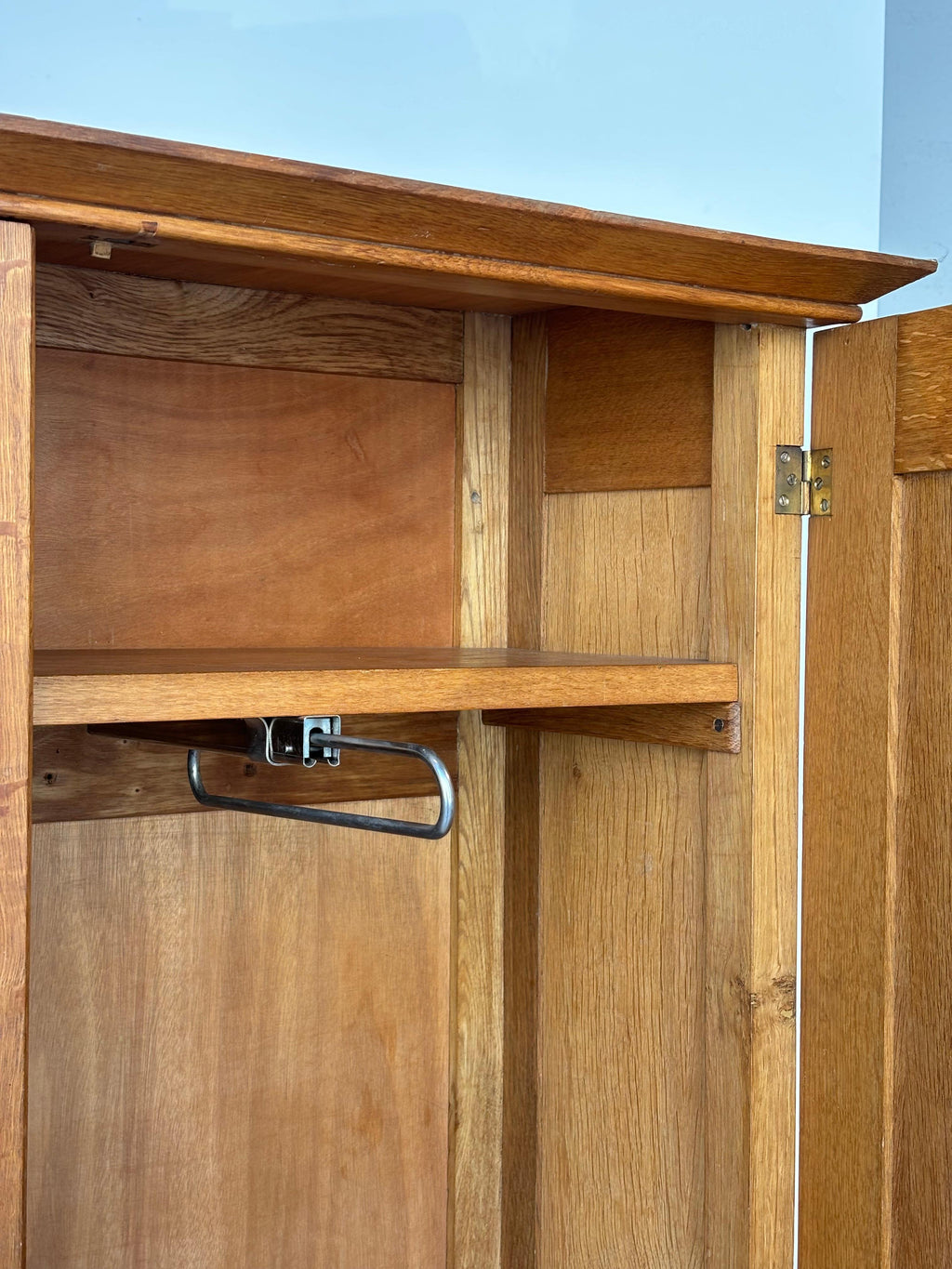 Jacques Adnet wardrobes in oak and formica circa 1950