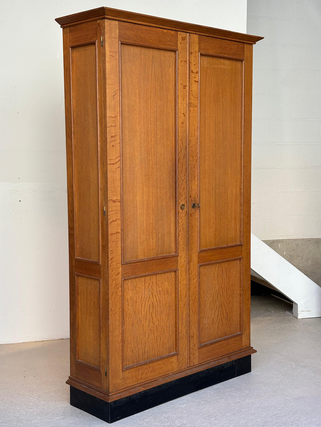 Jacques Adnet wardrobes in oak and formica circa 1950