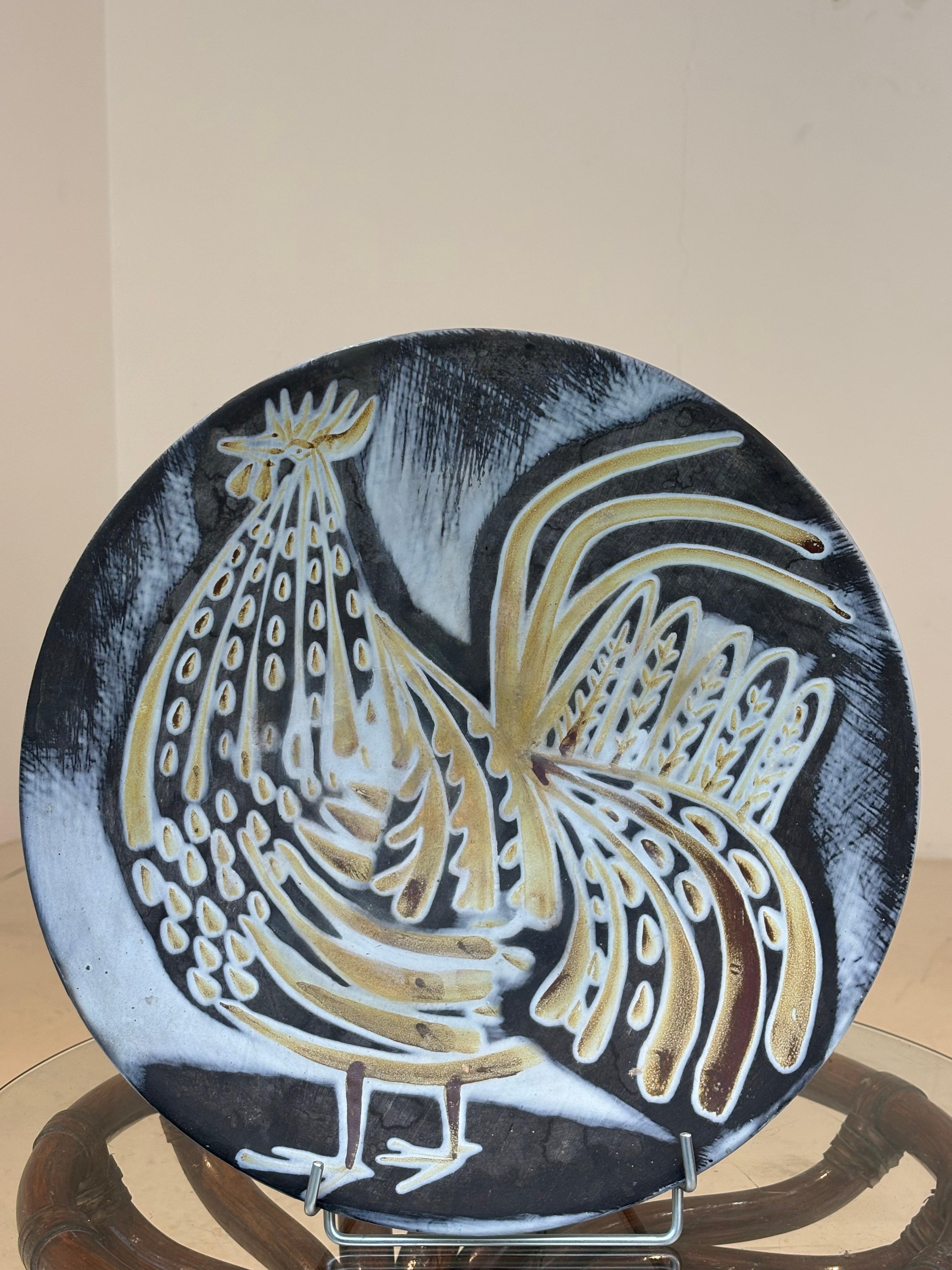 Nice and large plate by Roger Capron