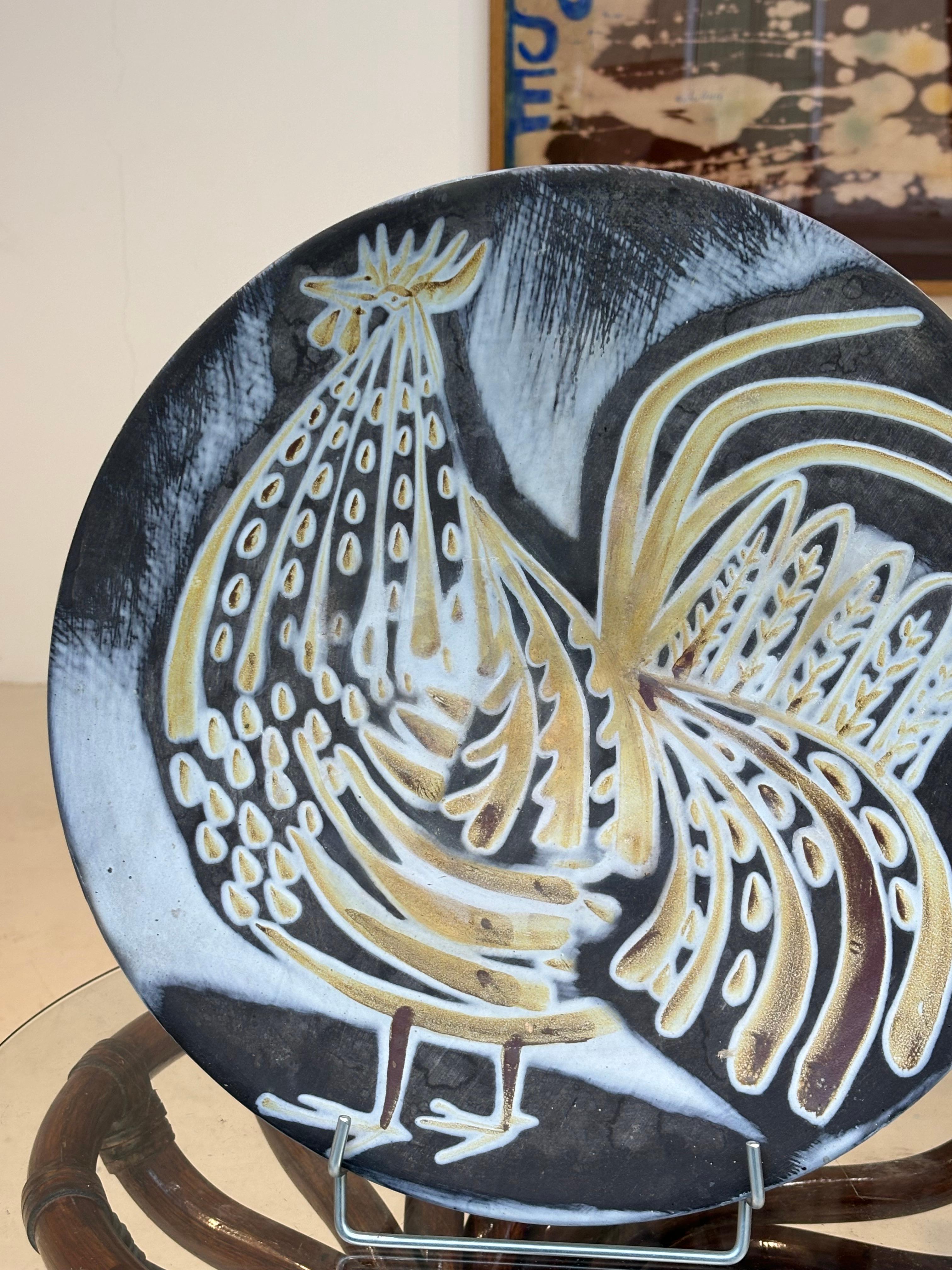 Nice and large plate by Roger Capron