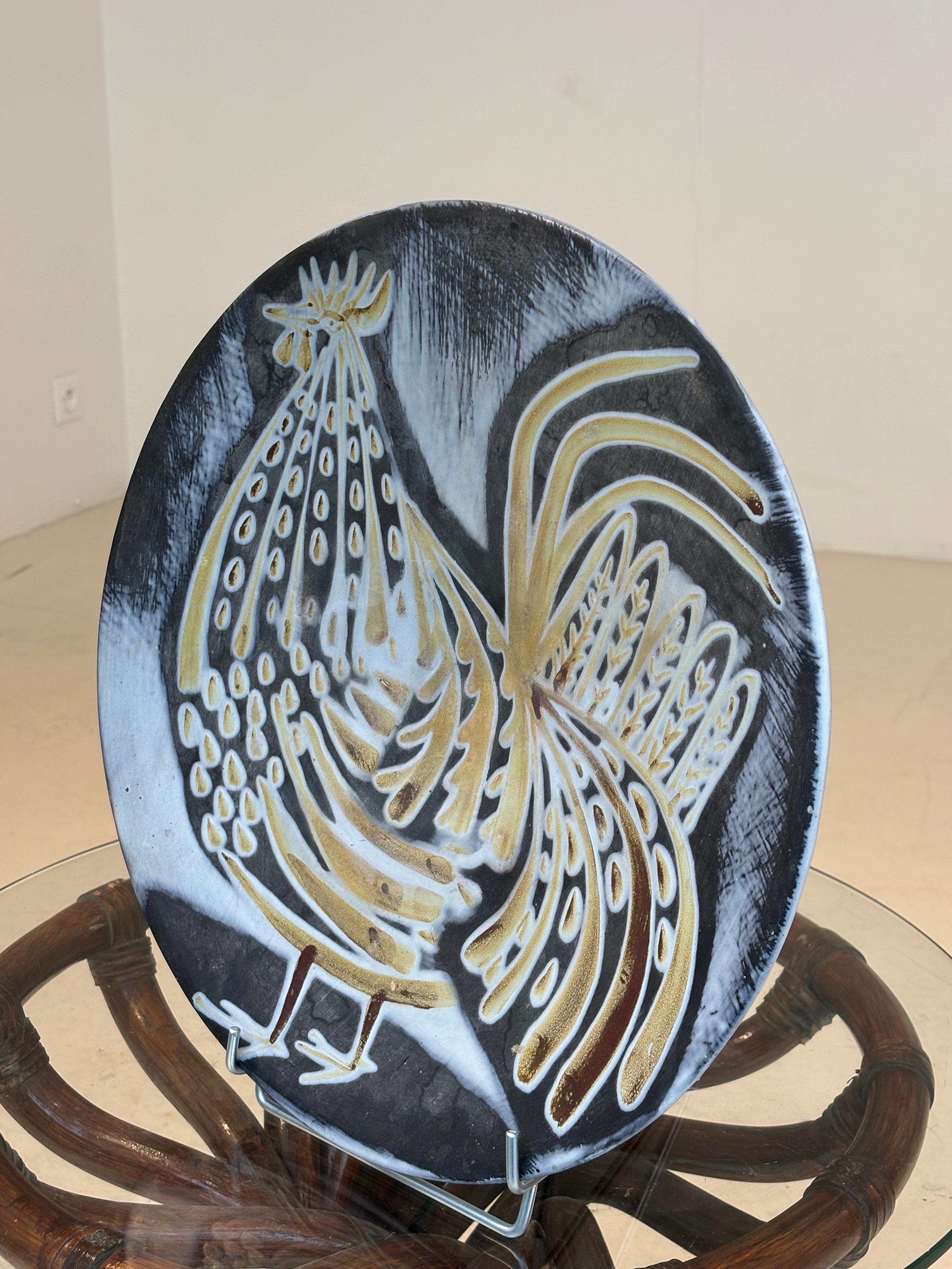 Nice and large plate by Roger Capron