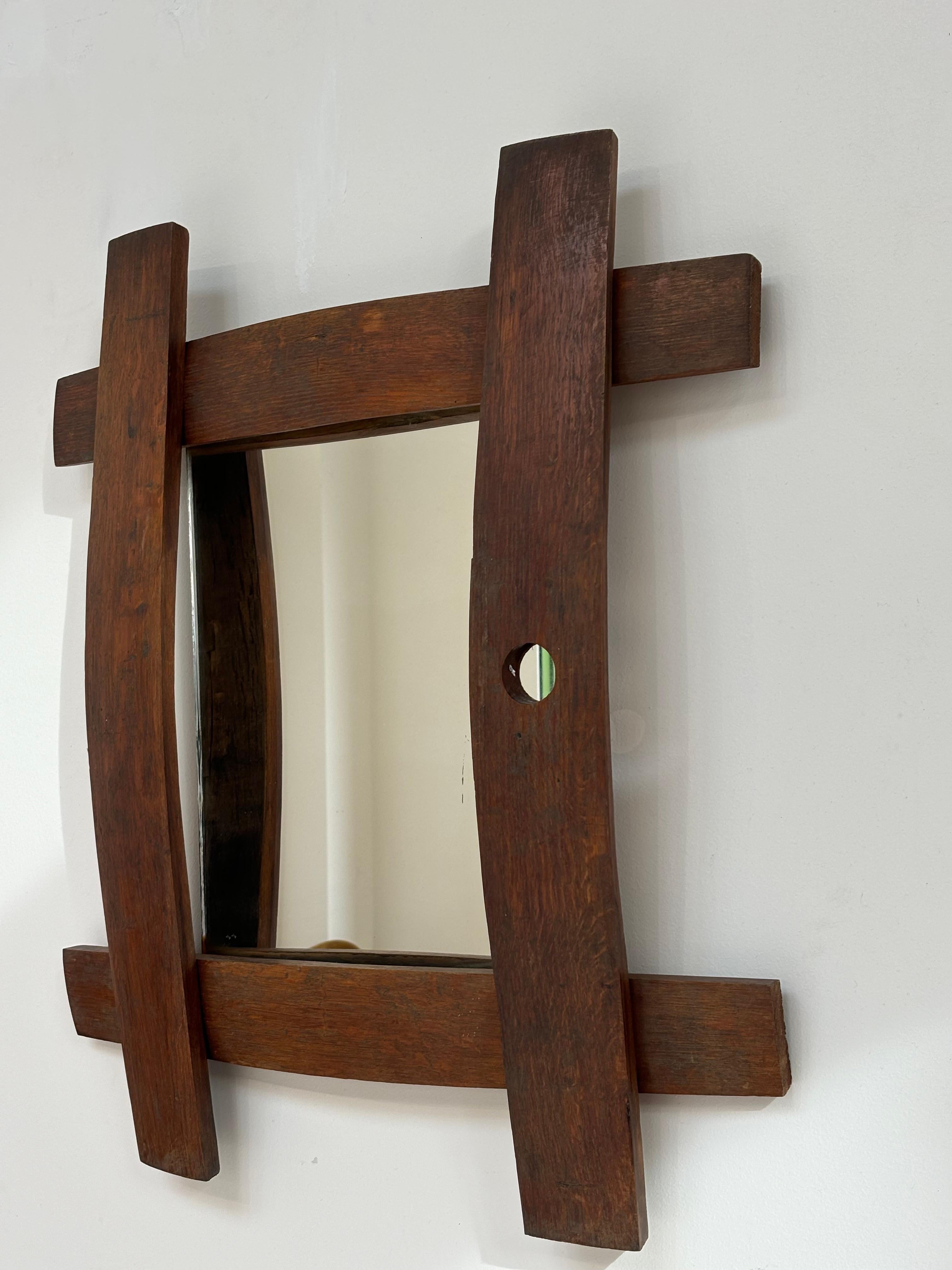 Large Brutalist french mirror circa 1960