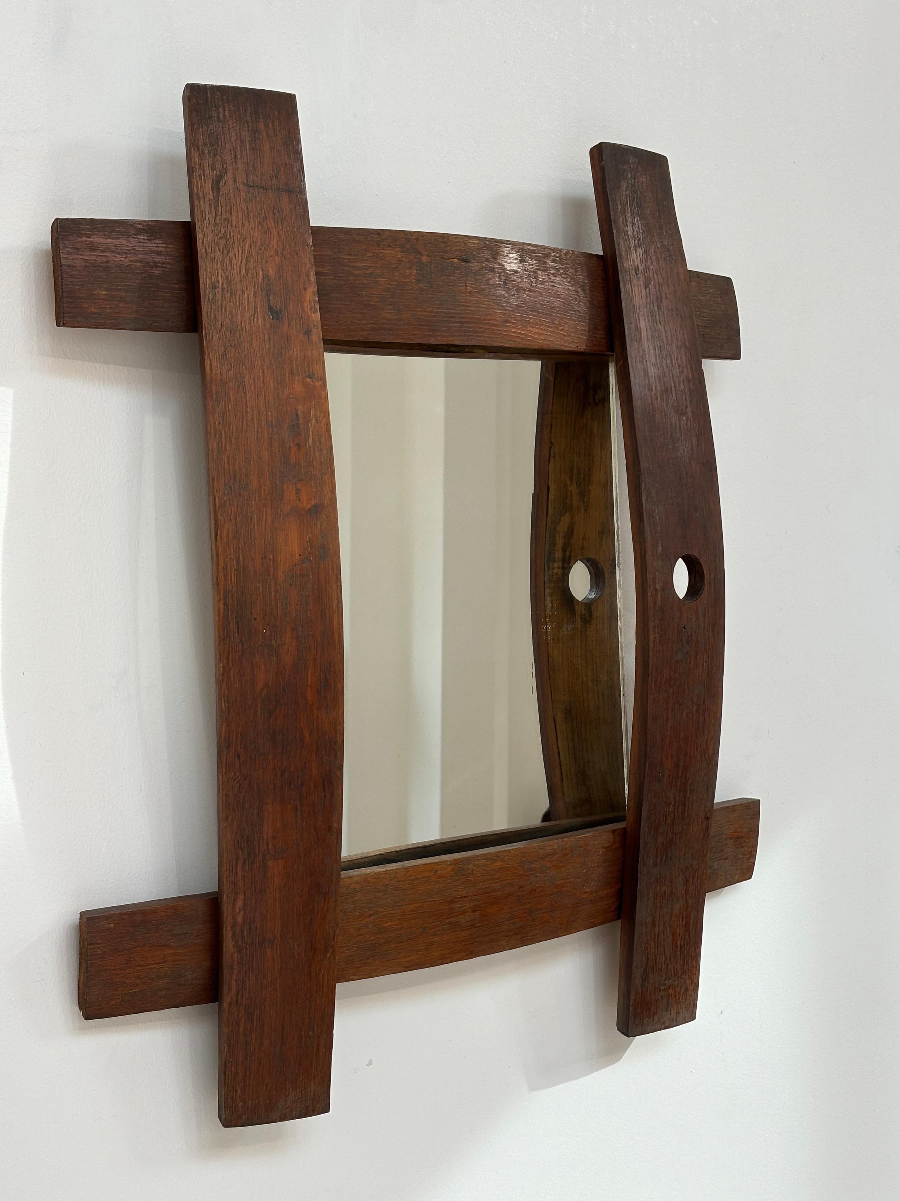 Large Brutalist french mirror circa 1960
