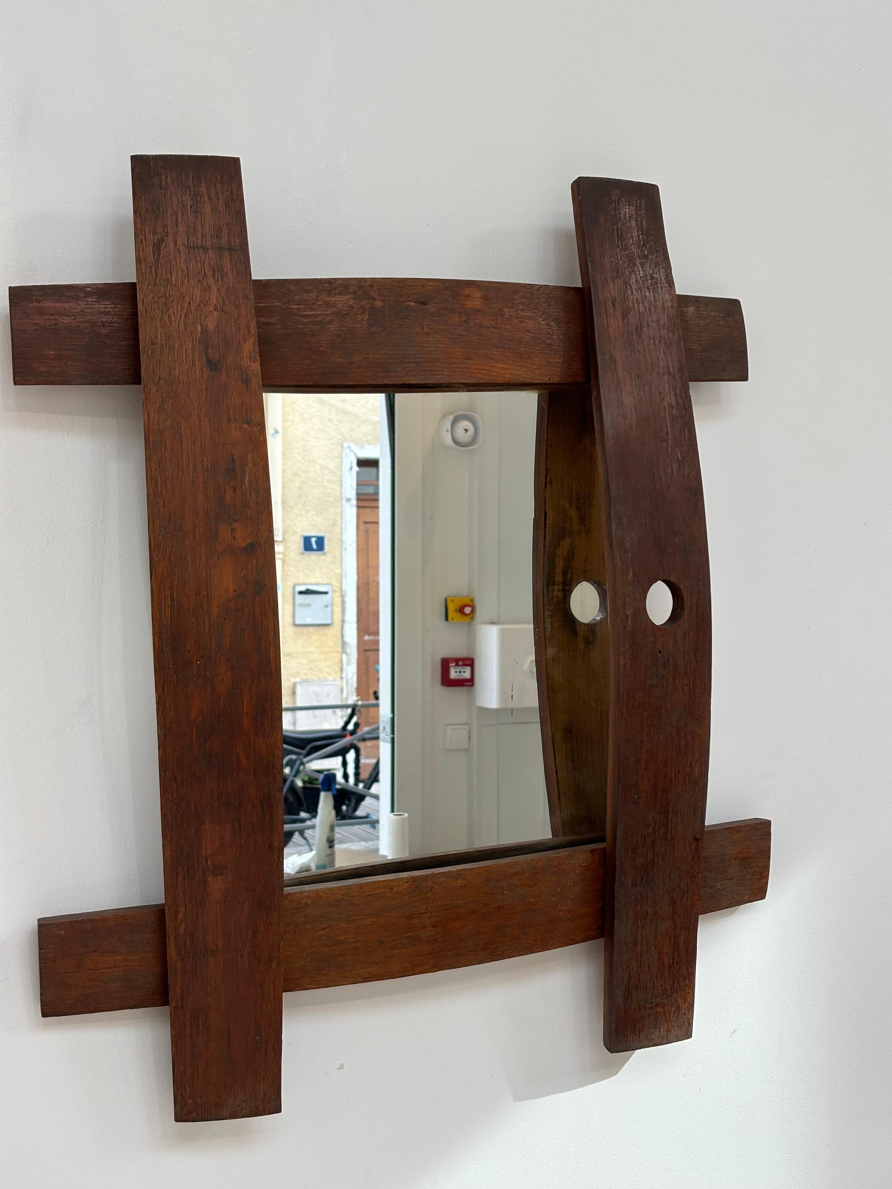 Large Brutalist french mirror circa 1960