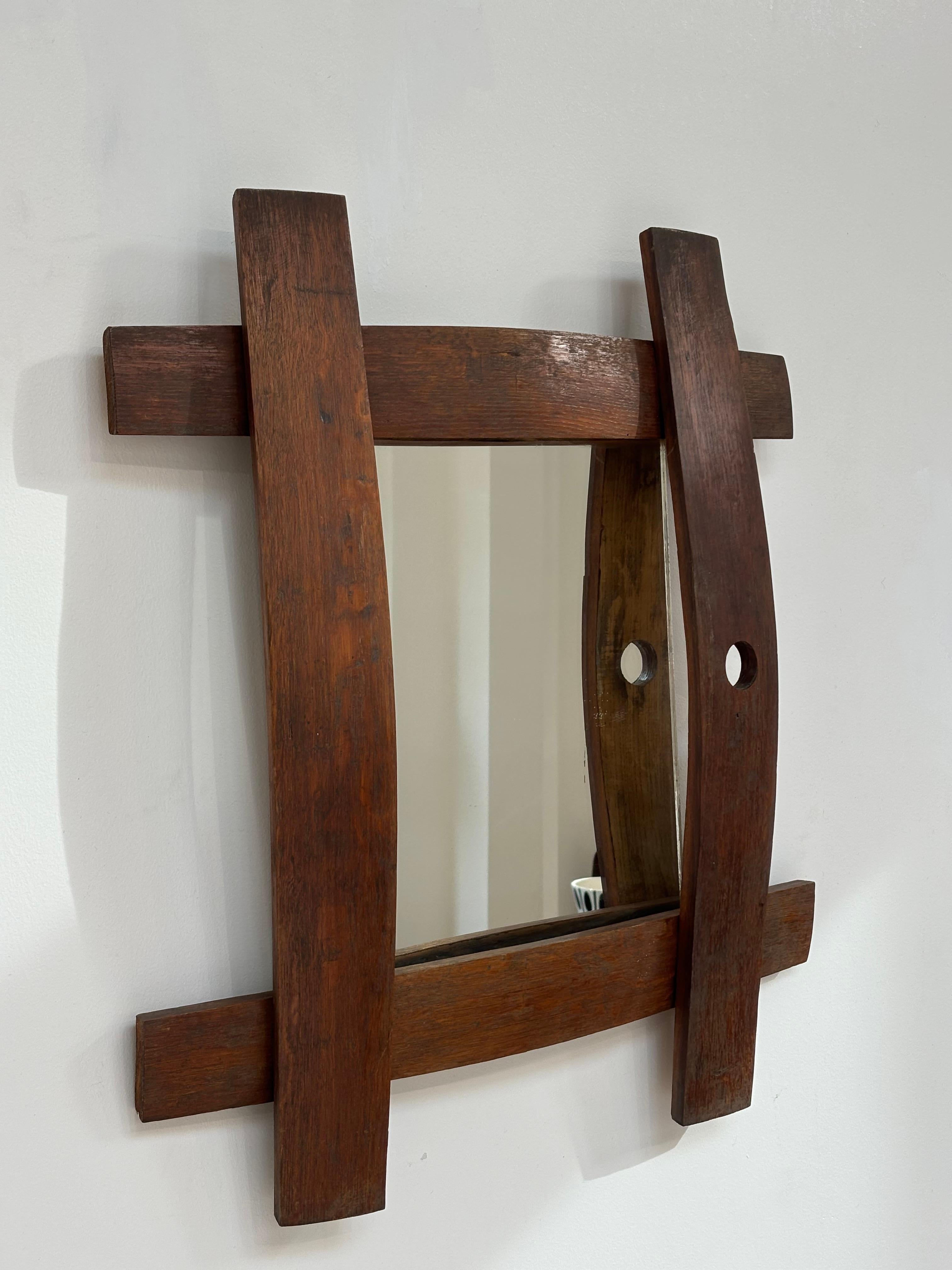 Large Brutalist french mirror circa 1960