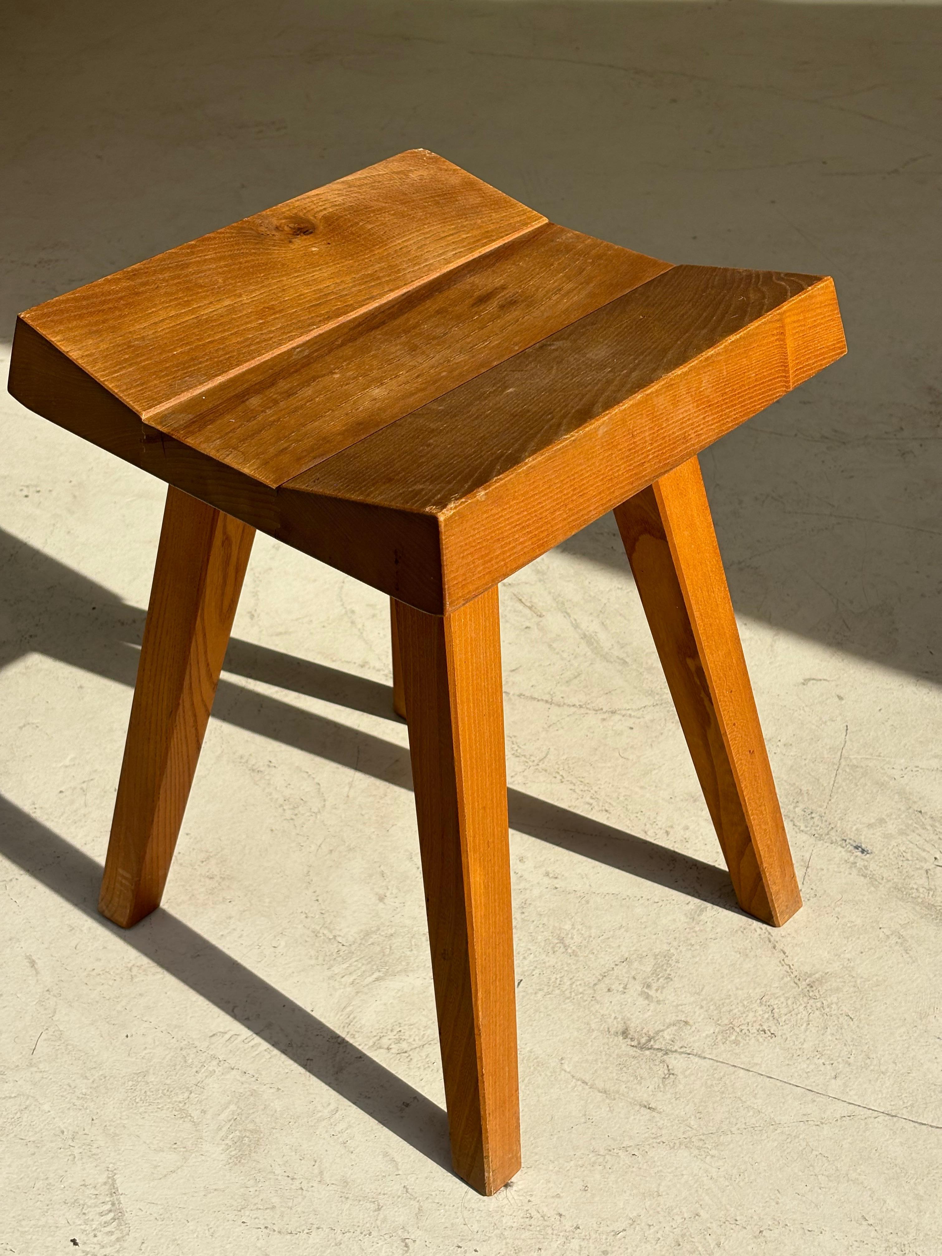 Stool by Claude De Moyen in elm