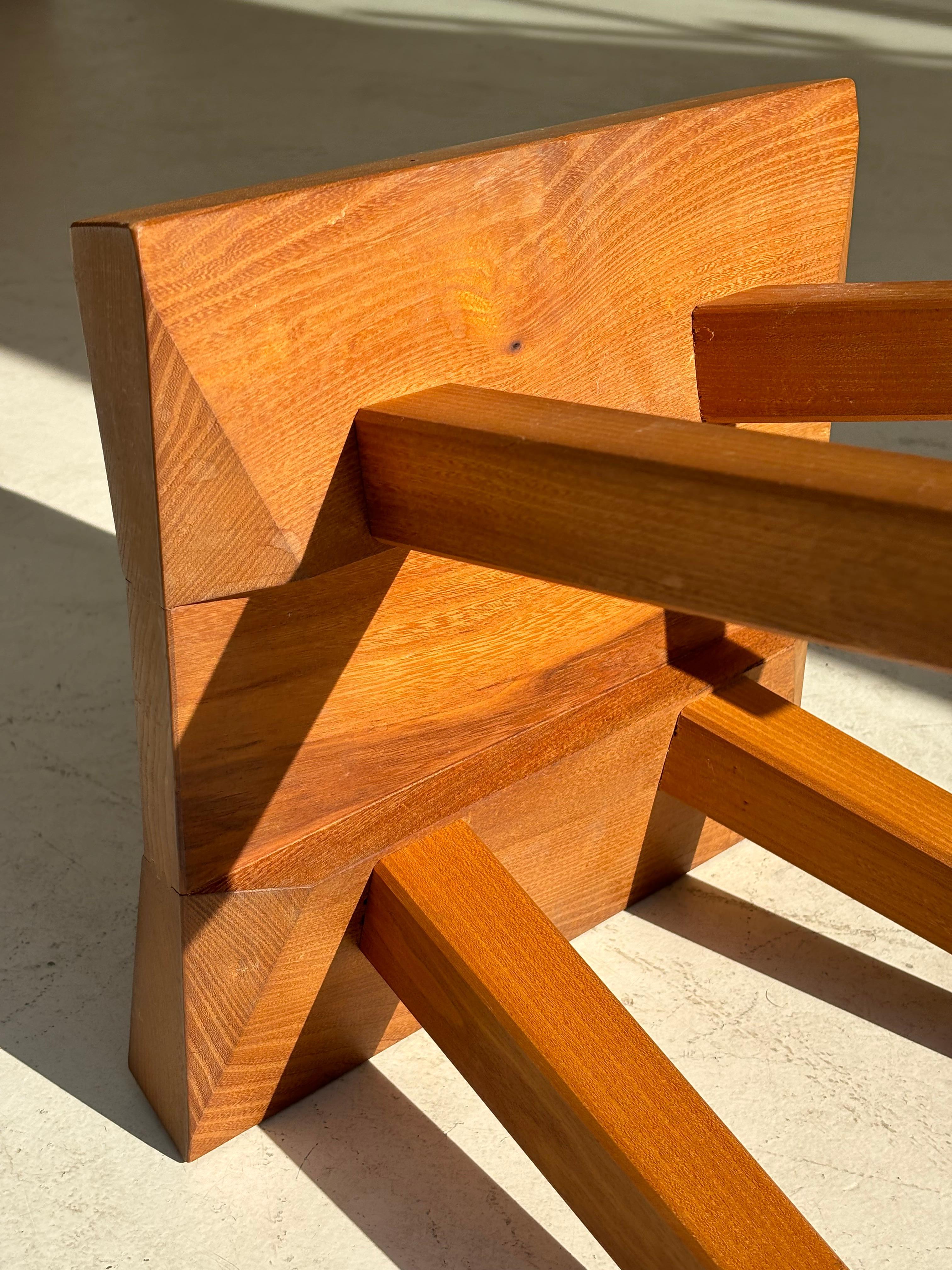Stool by Claude De Moyen in elm