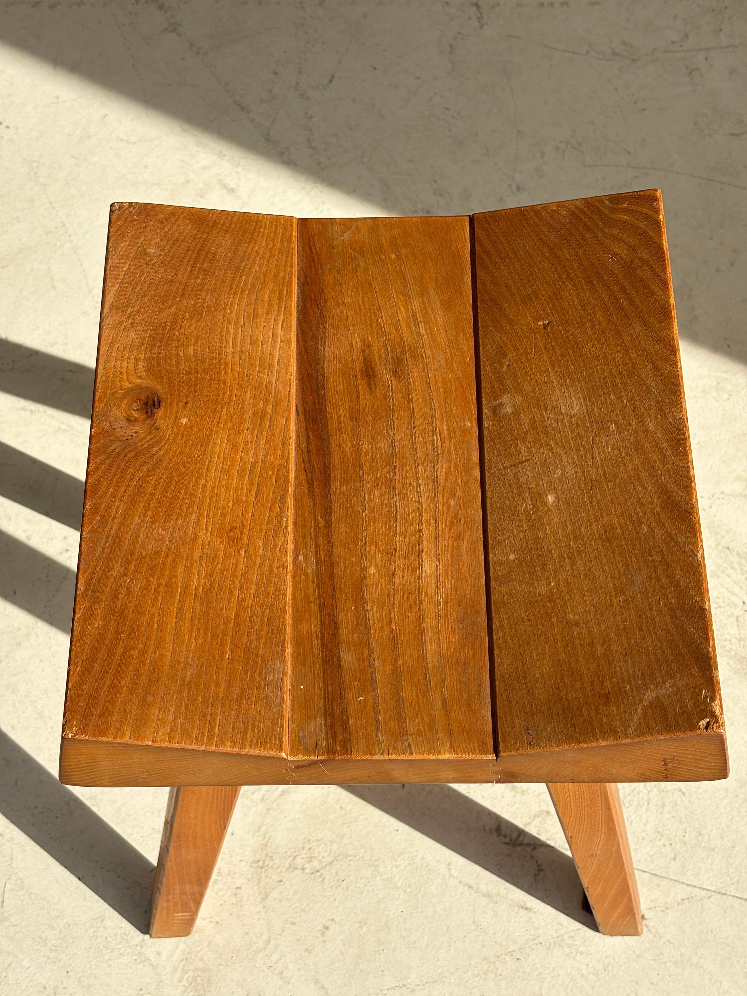 Stool by Claude De Moyen in elm