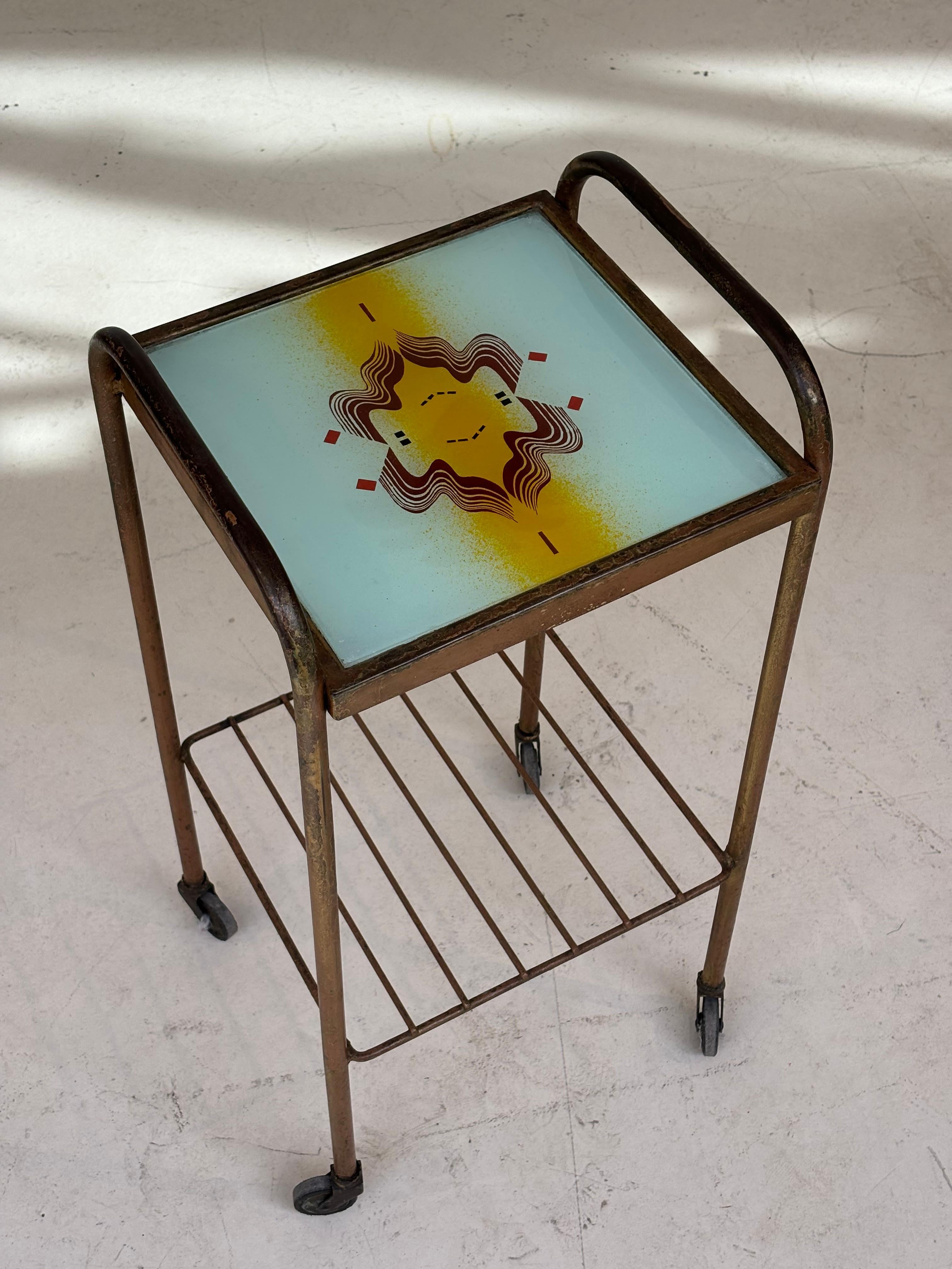 Vintage 1970 Abraham Palatnik Serving Table, Brazilian Craftsmanship