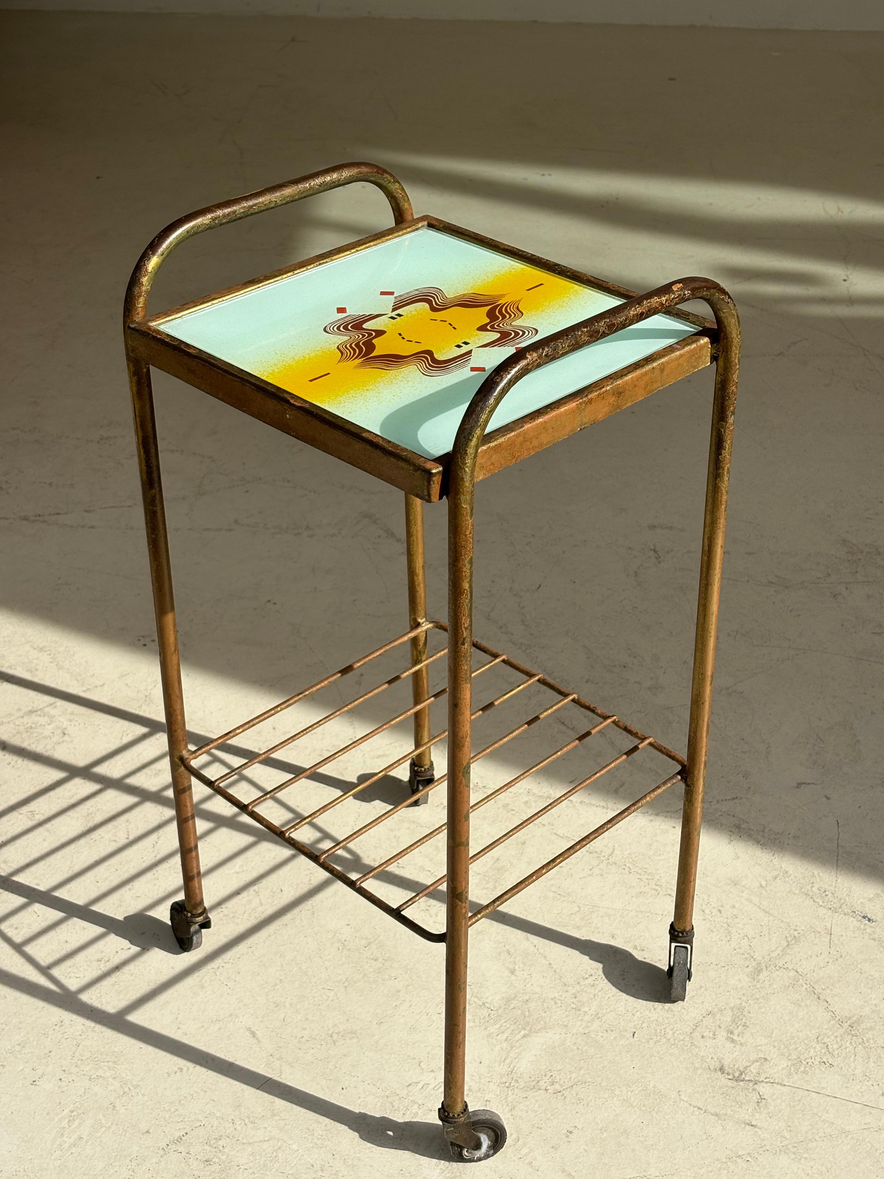Vintage 1970 Abraham Palatnik Serving Table, Brazilian Craftsmanship